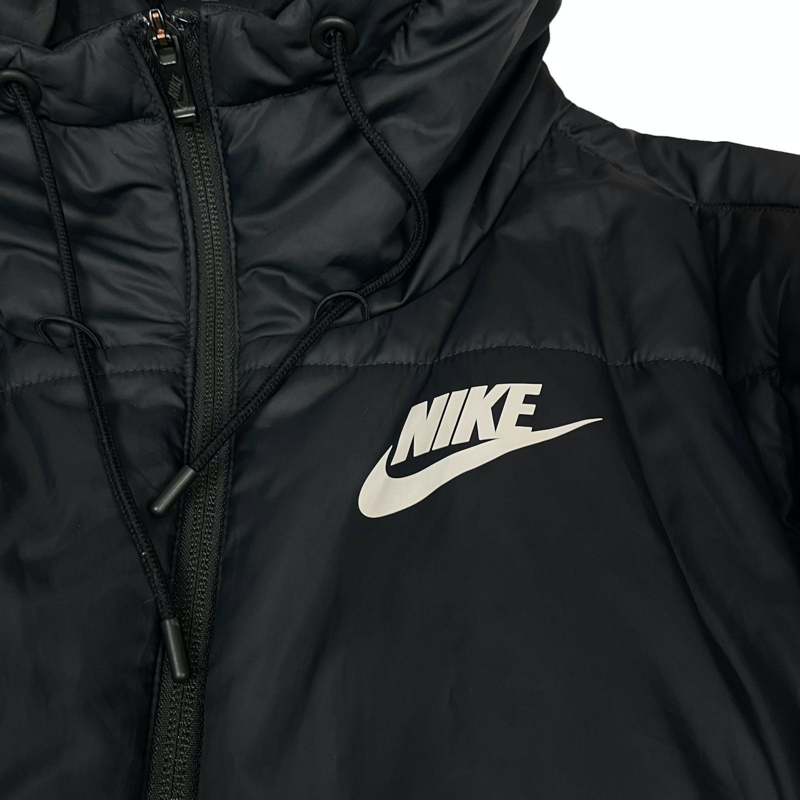 Nike Nike Sportswear Women Black Hooded Full Zip Puffer Jacket XS Size XS / US 0-2 / IT 36-38 - 4 Thumbnail