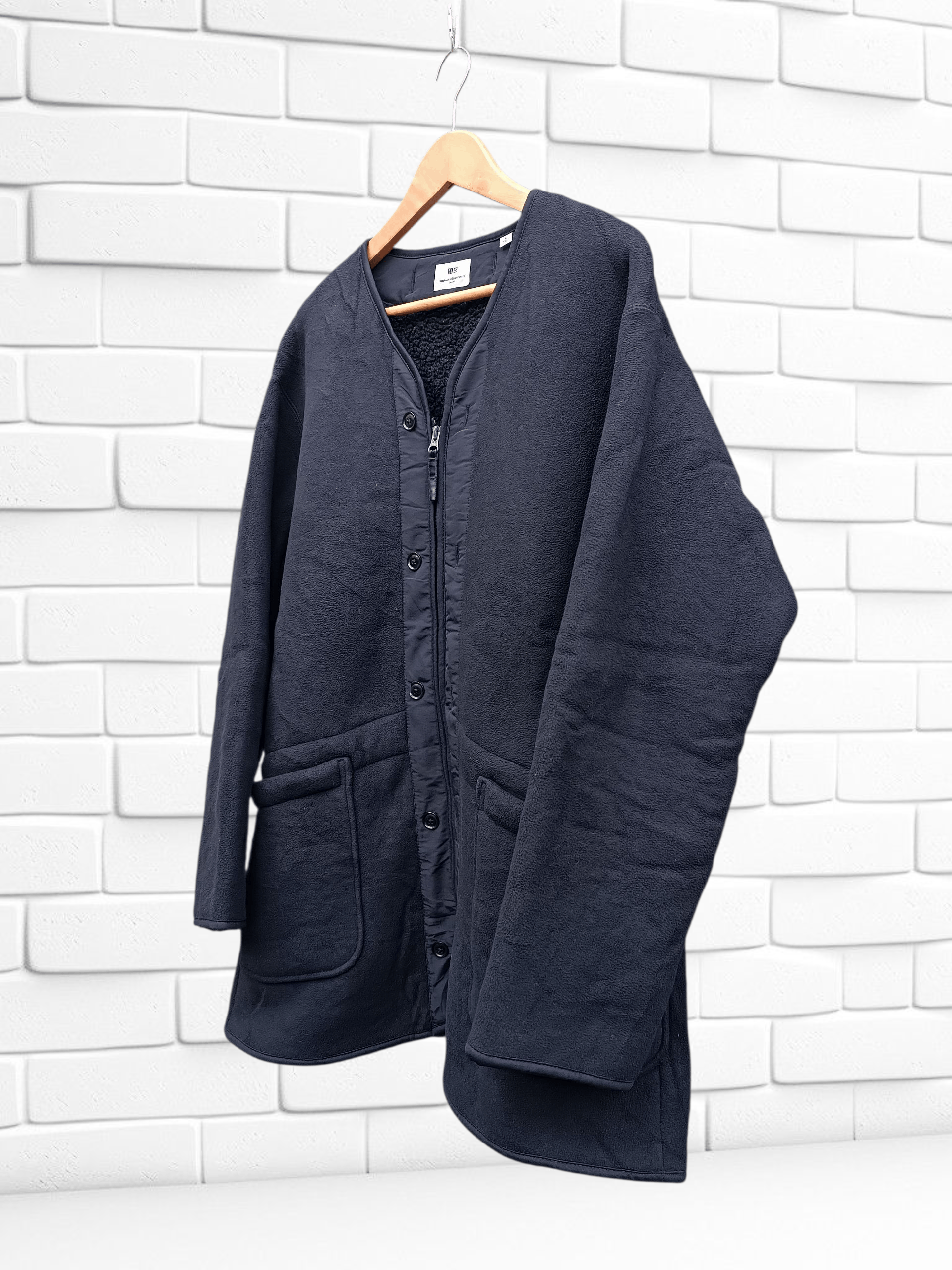 Engineered Garments Engineered Garments X Uniqlo Fleece Collarless Coat Size US L / EU 52-54 / 3 - 2 Thumbnail