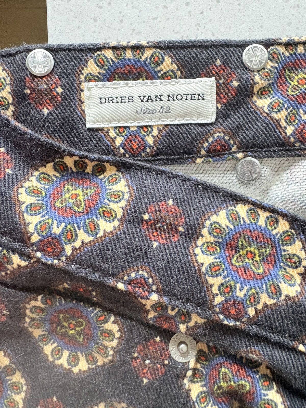 Dries Van Noten Dries Van Noten Patterned Denim Pants Size US 32 / EU 48 - 4 Thumbnail