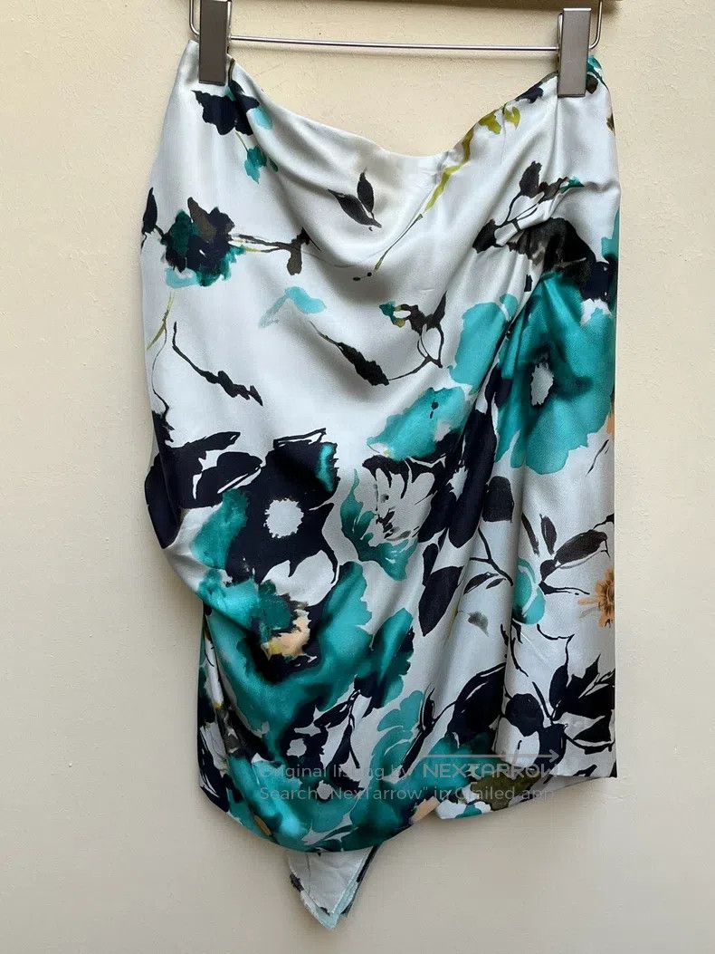 Dries Van Noten Dries Van Noten Pure and innocent silk-printed pleated des Size 39" - 9 Thumbnail