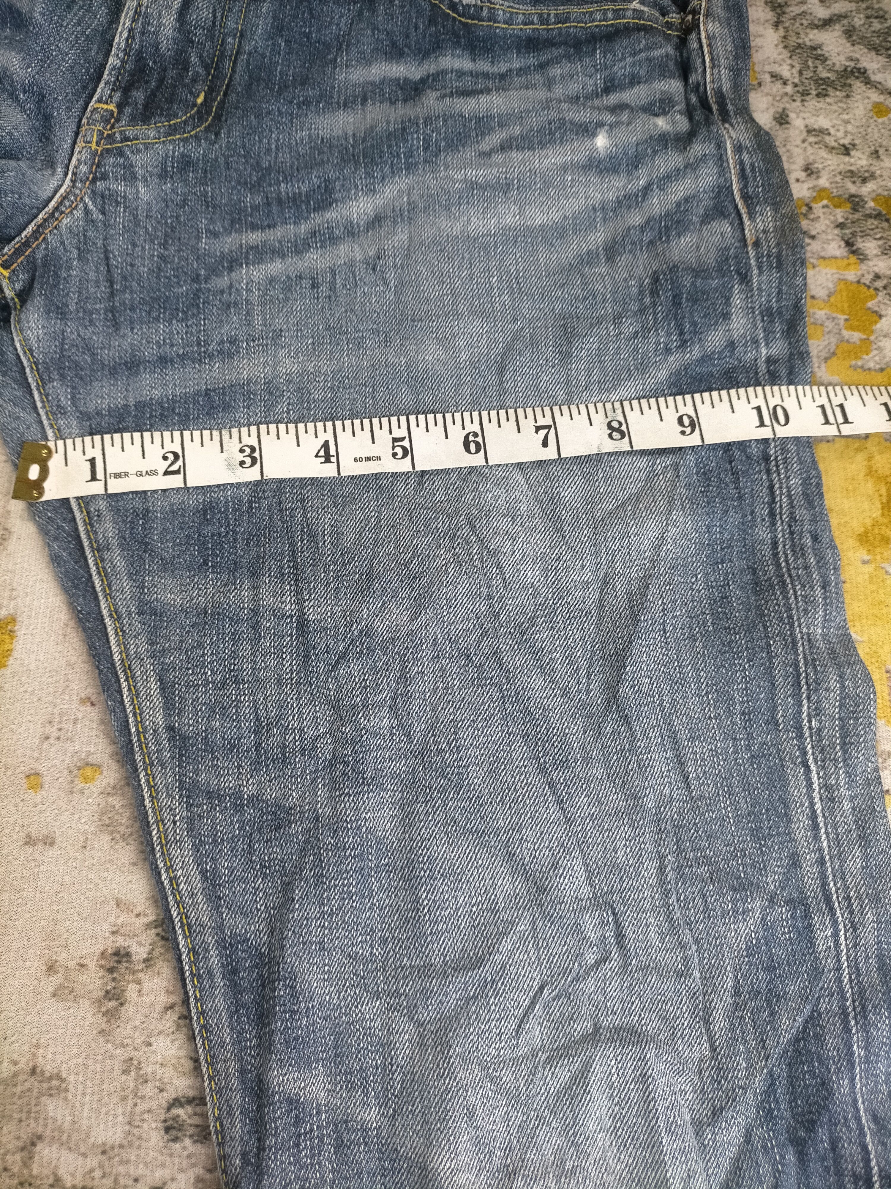 Tornado Mart 90s Flared Back Number Washed Jeans Size US 32 / EU 48 - 13 Thumbnail