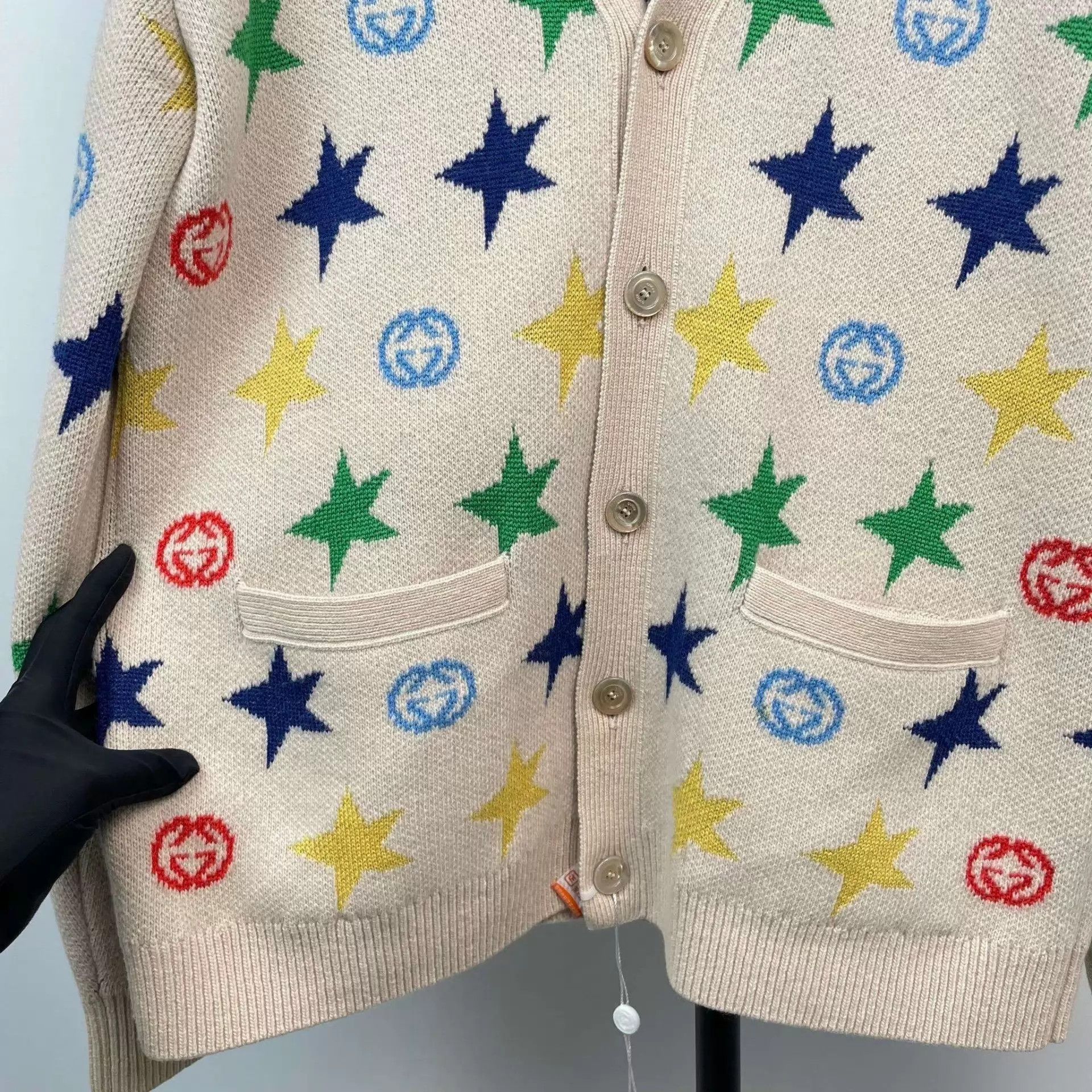 Gucci Gucci wool knit cardigan multicolor L Size US L / EU 52-54 / 3 - 8 Thumbnail