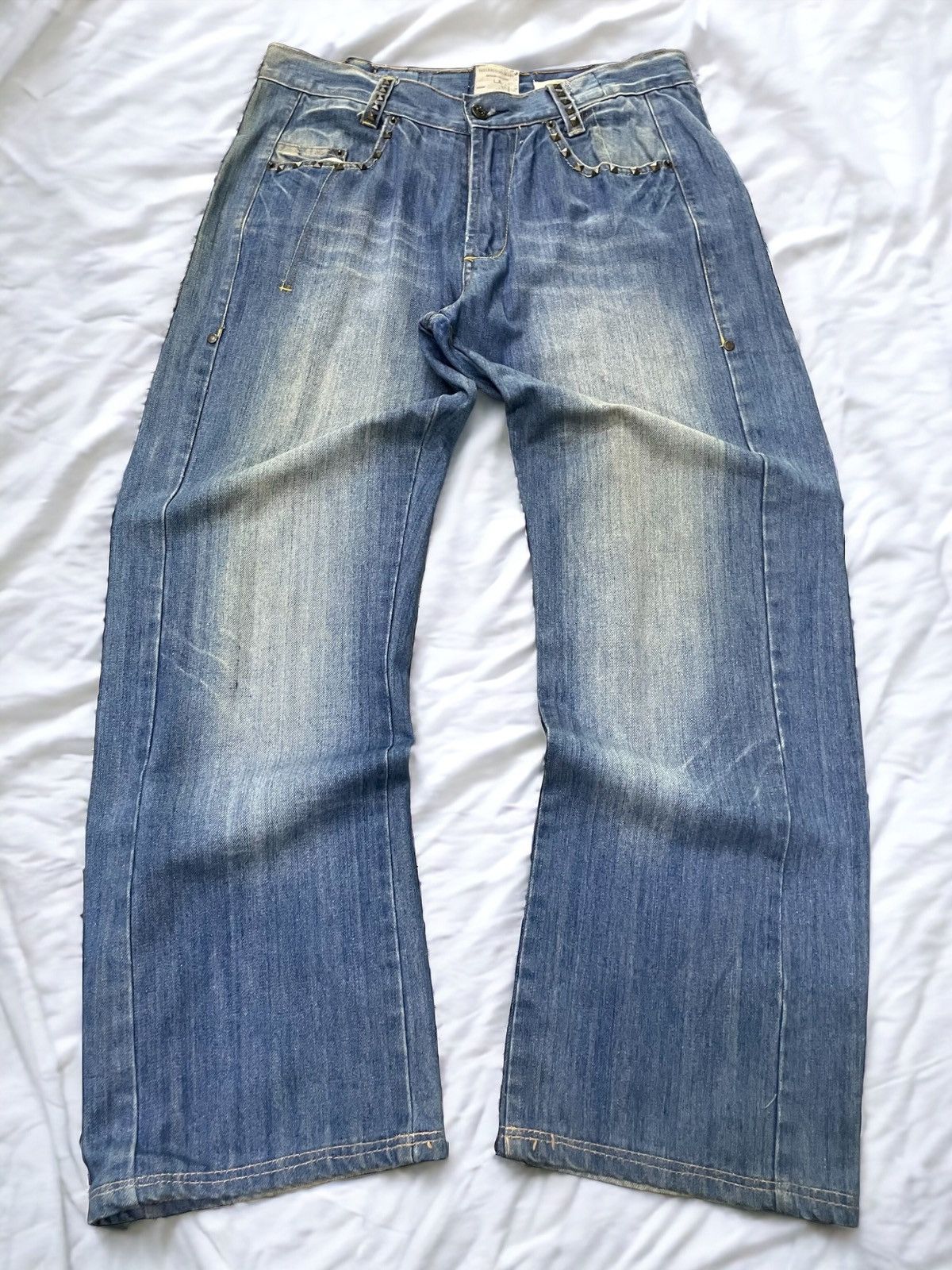 Hysteric Glamour × Taverniti Taverniti Baggy Loose Studded Jeans Size US 32 / EU 48 - 1 Thumbnail