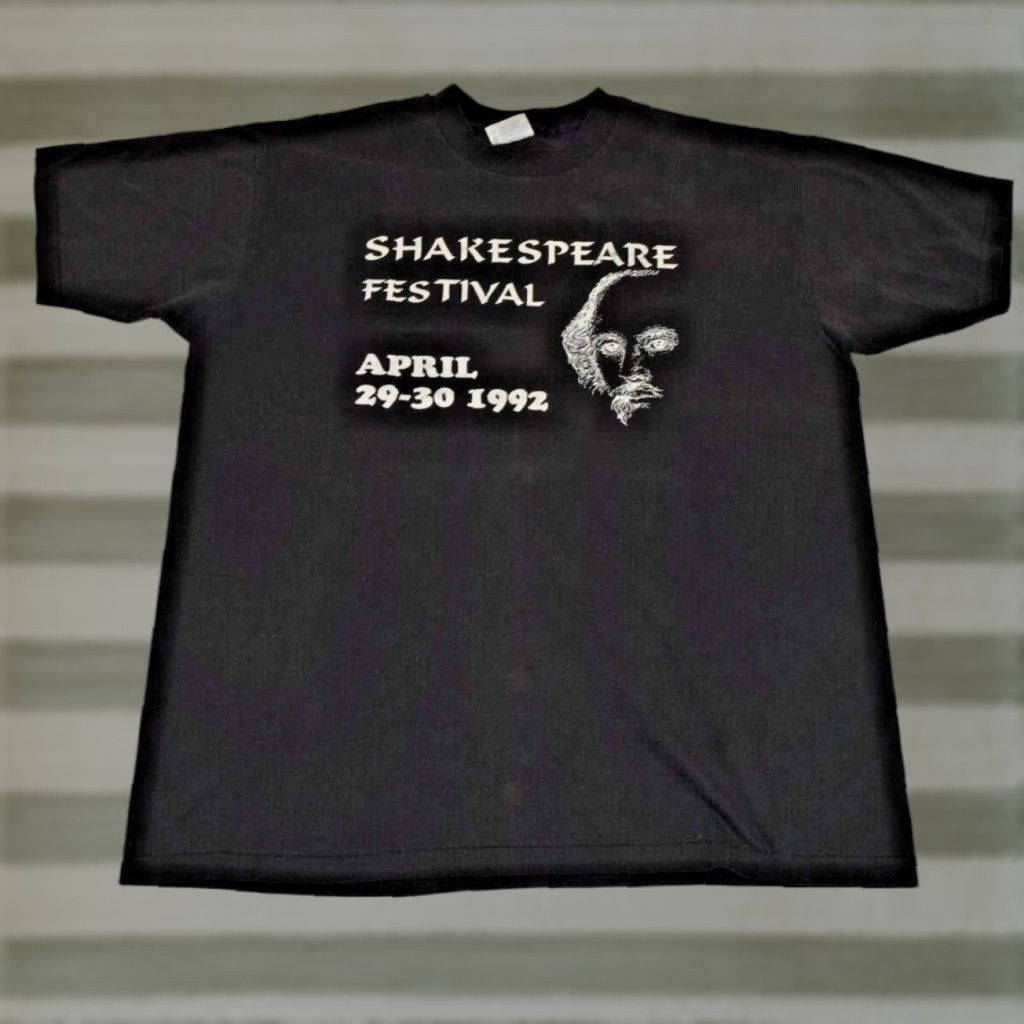 VINTAGE Hanes T-Shirt Black 1990s Unisex XL 44