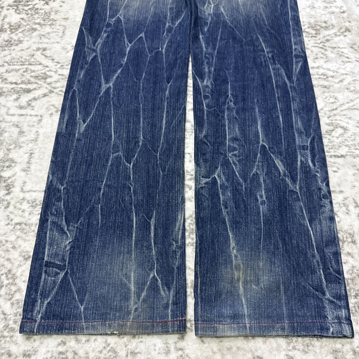Japanese Brand Vintage Japanese Brand Studded Gemstone Whiskers Jeans Size US 32 / EU 48 - 4 Thumbnail