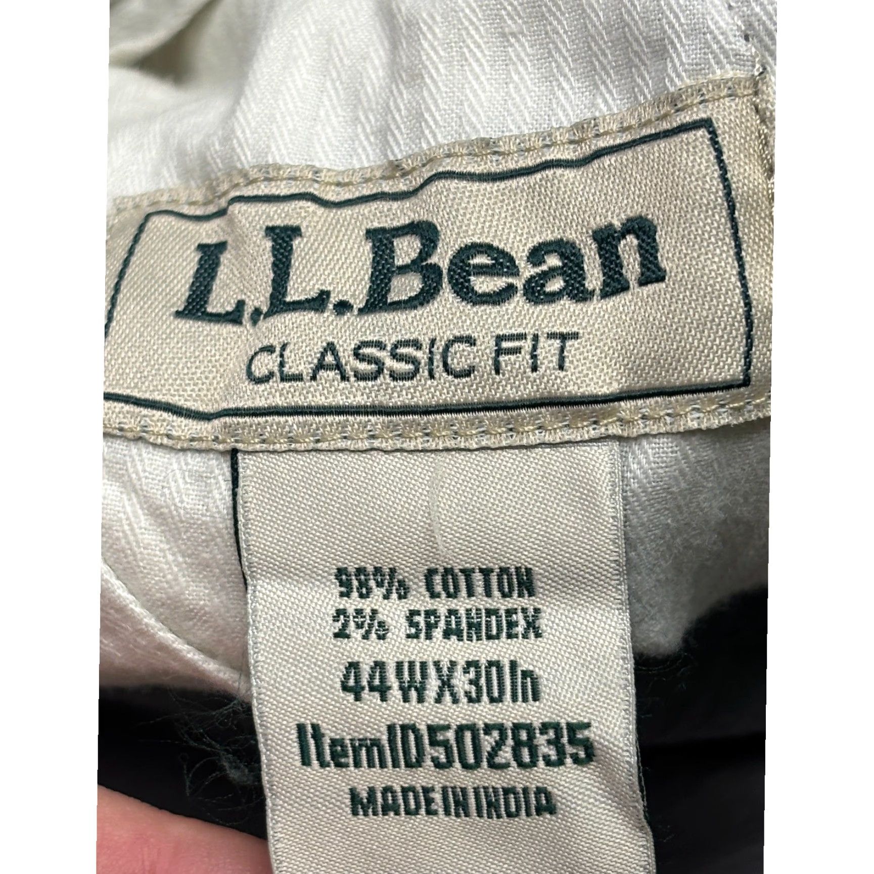 Vintage L.L. Bean Mens Gray Corduroy Pants Classic Khakis 44x28 Cotton Stretch 5-Pocket Workwear Casual Mens Size US 44 / EU 60 - 5 Thumbnail