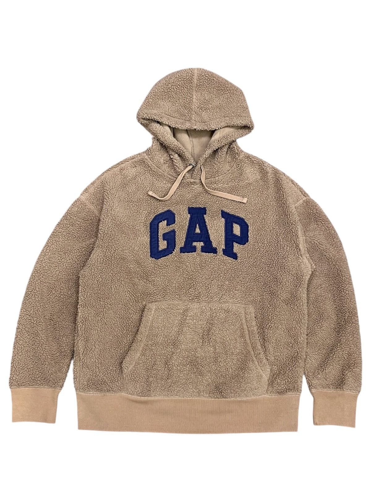 GAP Brown Sherpa Fleece HoodieTravis Scott Kanye Vibes S