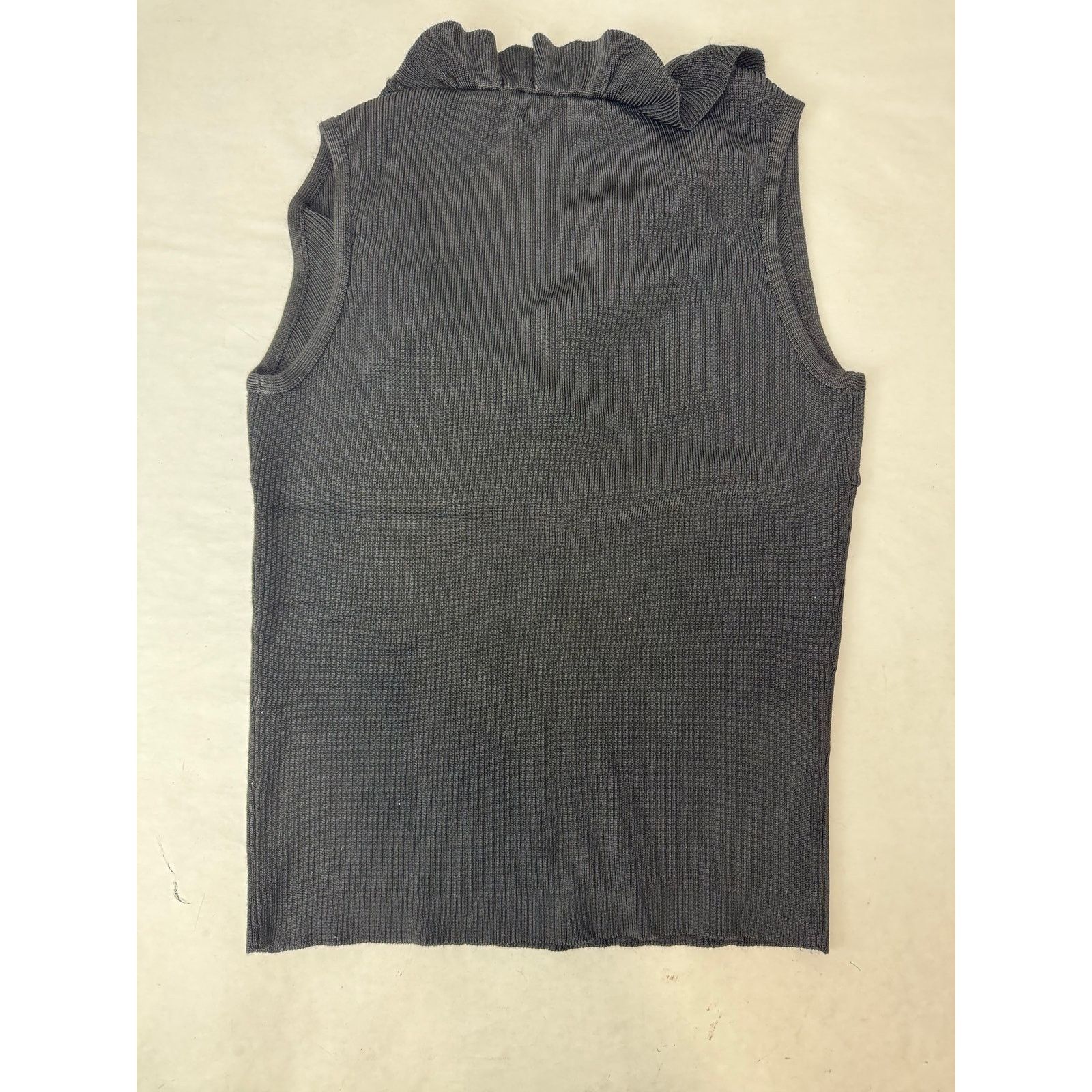 Other Vintage Y2K Cinched Black Ruffled Black Blouse Large Size L / US 10 / IT 46 - 7 Thumbnail