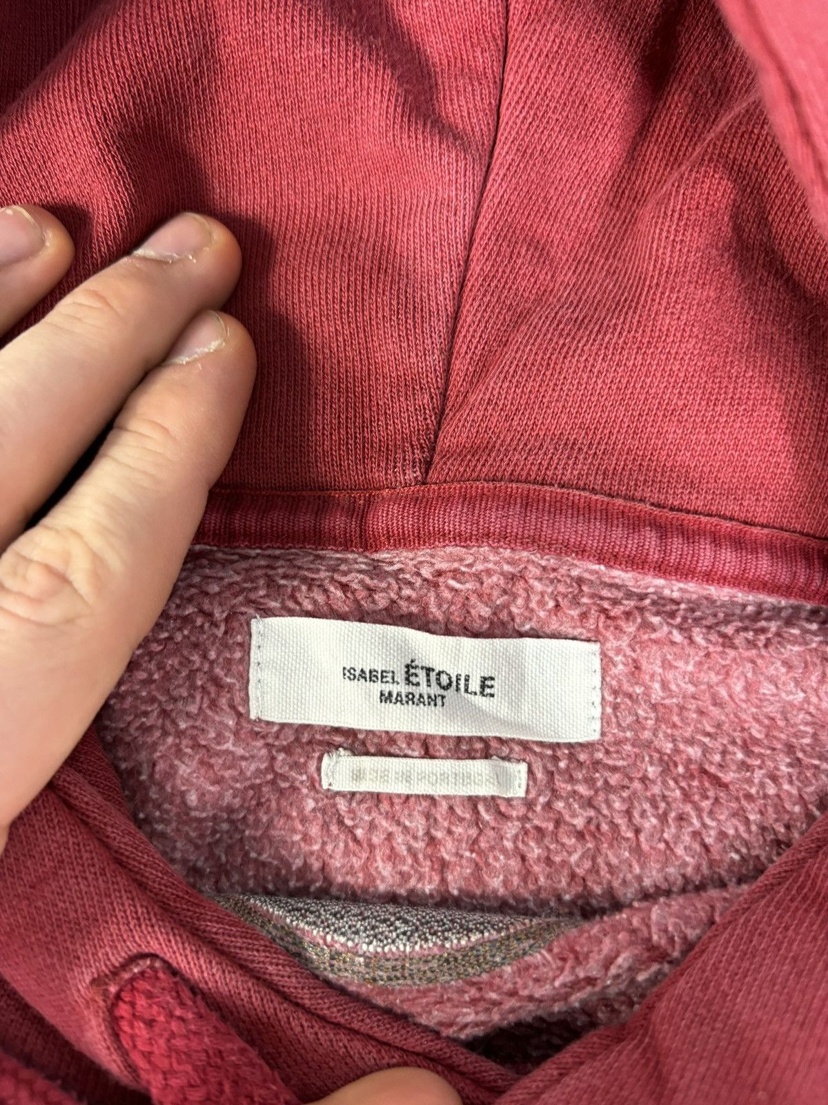 Isabel Marant × Japanese Brand Y2k Isabel marant etoile big logo Hoodie Burgandy 00s Size US L / EU 52-54 / 3 - 8 Thumbnail