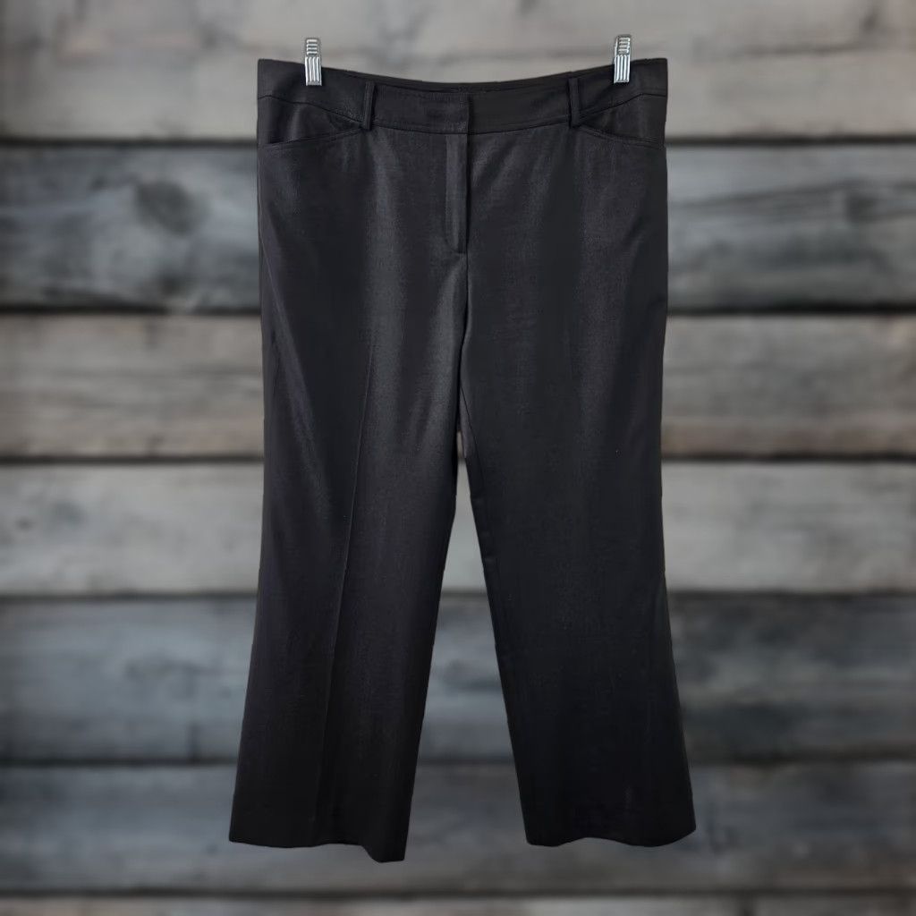 Vintage Lafayette 148 Womens Dress Pants Solid Black High Rise Wool Blend 12 Inseam 28.5 Adult Womens Size 34" / US 12 / IT 48 - 1 Thumbnail