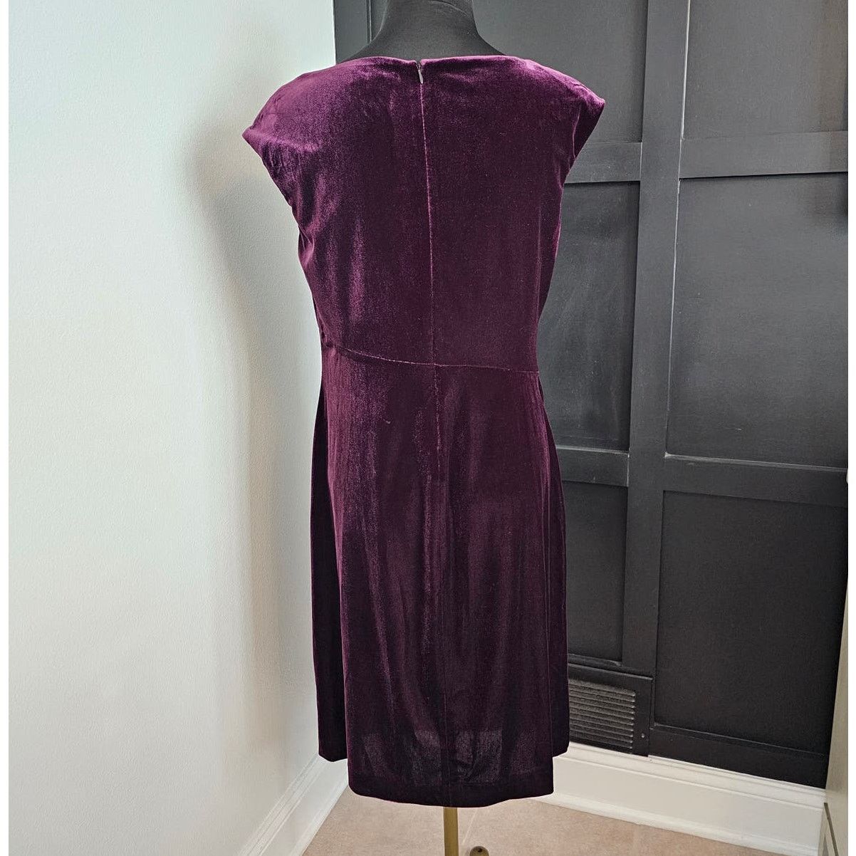 Lauren Ralph Lauren Lauren Ralph Lauren Velvet Sheath Midi Cocktail Dress 10 Size L / US 10 / IT 46 - 3 Thumbnail