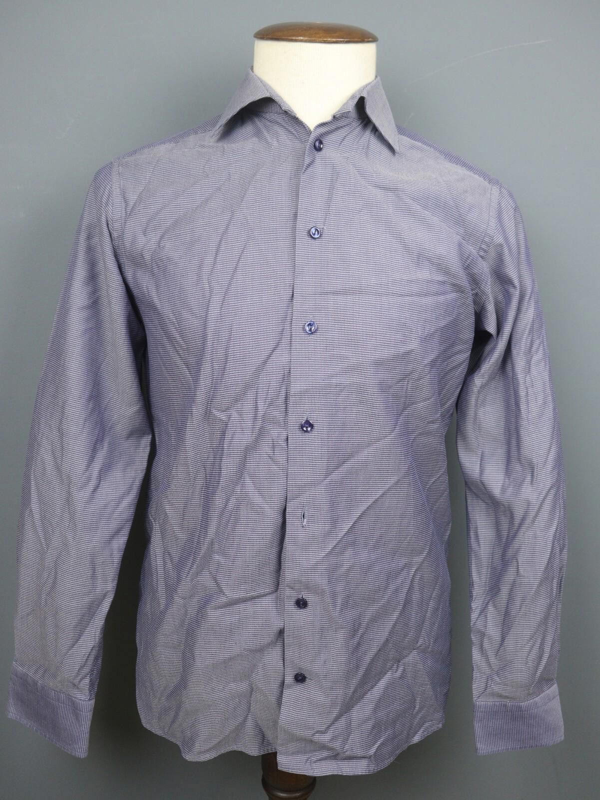 Eton Eton Black 100% Cotton Collared Button Up Dress Shirt Size M Size 38R - 1 Thumbnail