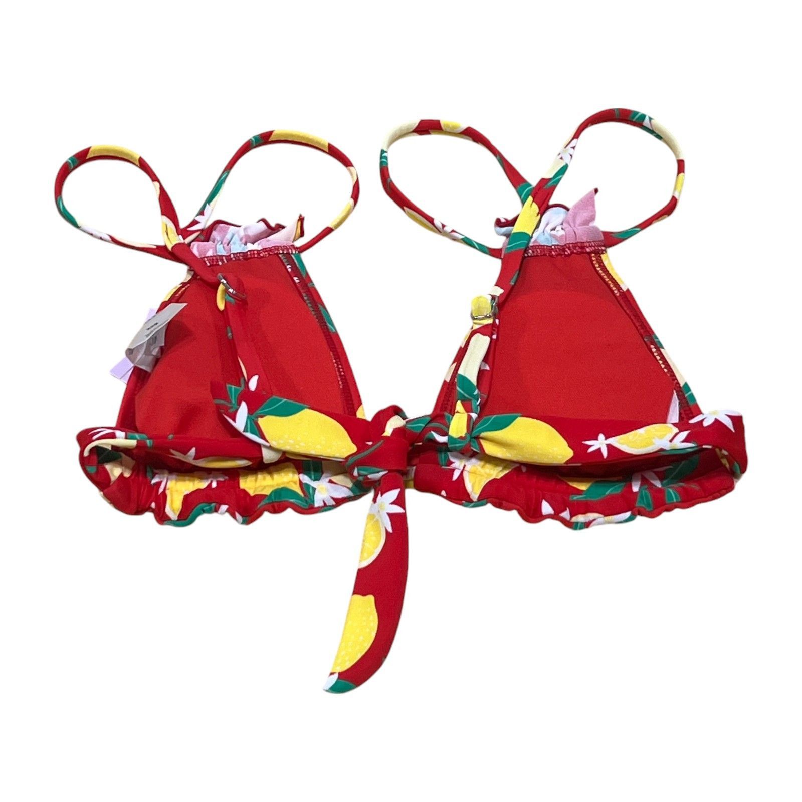 Other Wild Fable - Women's Strappy Triangle Bikini Top - Red Lemon Size ONE SIZE - 4 Thumbnail