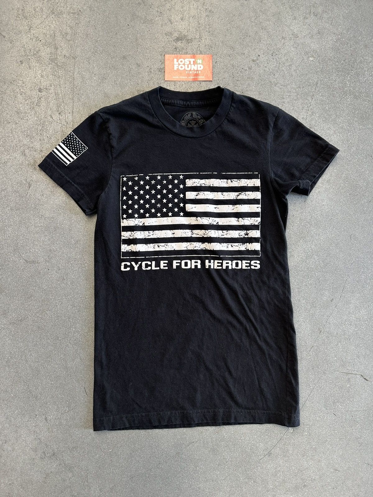 image of Chrome Hearts Equinox Cycle For Heroes Santa Monica Tee in Black, Men's (Size Small)