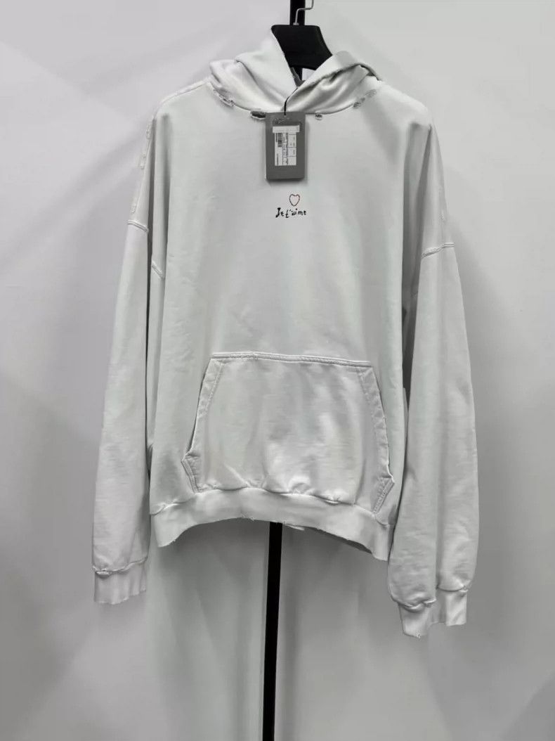 Balenciaga Balenciaga Solid monogrammed embroidered casual hooded swe Size US M / EU 48-50 / 2 - 1 Thumbnail
