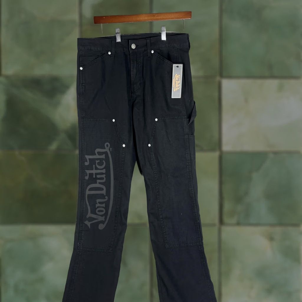 Von Dutch VON DUTCH Jeans Mens 30x32 Black Carpenter Workwear Logo Jeans Streetwear Size US 30 / EU 46 - 1 Thumbnail