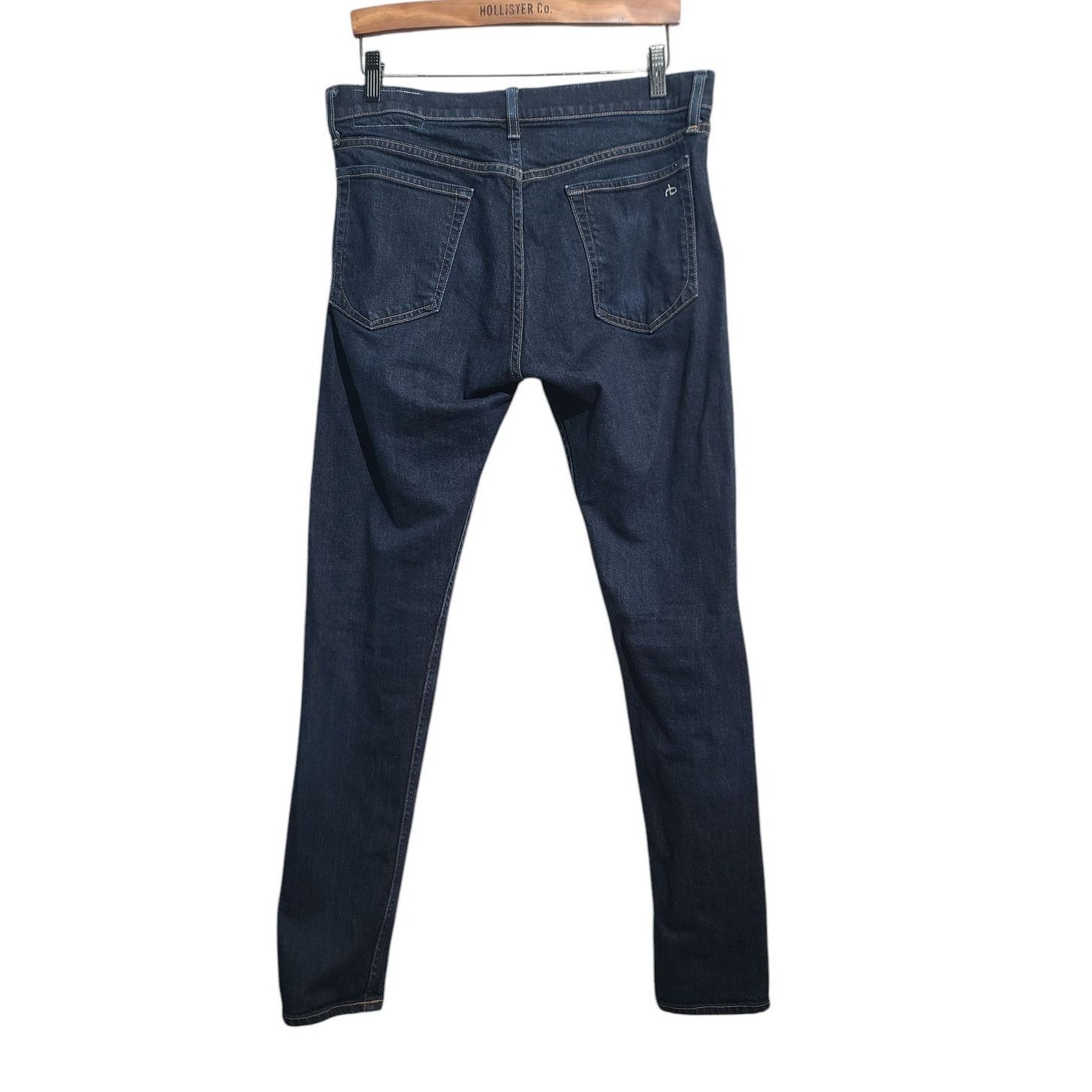 Rag & Bone RAG & BONE Fit 1 Extra Slim Jeans In Rinse Selvedge Size US 32 / EU 48 - 3 Thumbnail