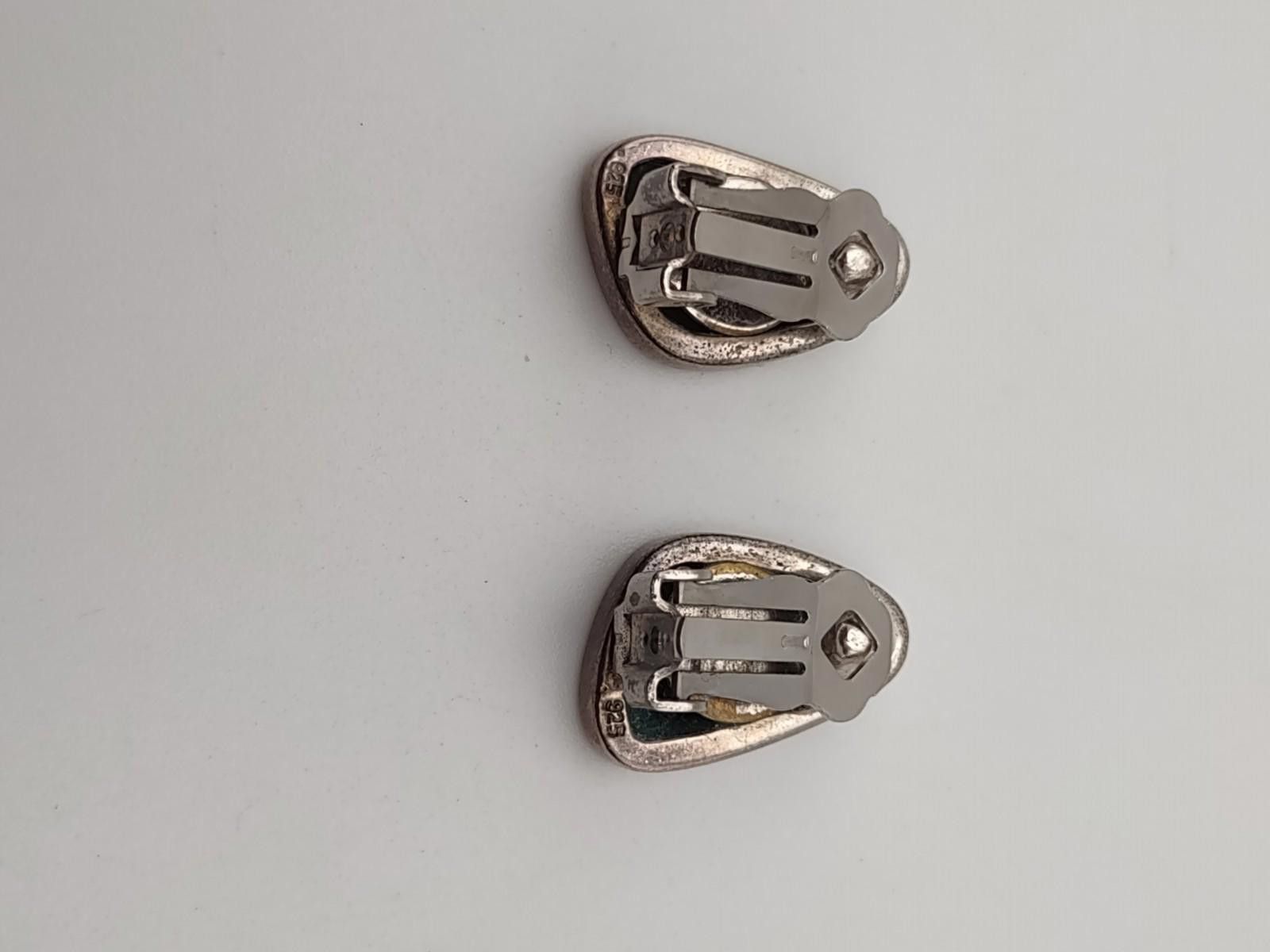 The Unbranded Brand Sterling Silver 925 Abalone Shell Clip Earrings Size ONE SIZE - 3 Thumbnail