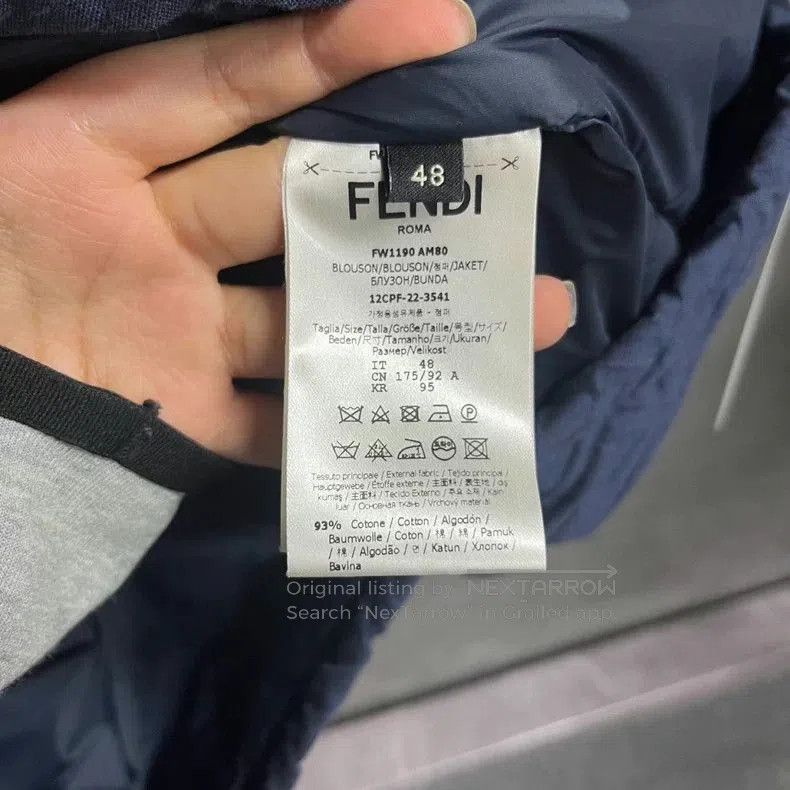 Fendi Fendi Blue Logo Embossed Hooded Jacket. Size US L / EU 52-54 / 3 - 4 Thumbnail