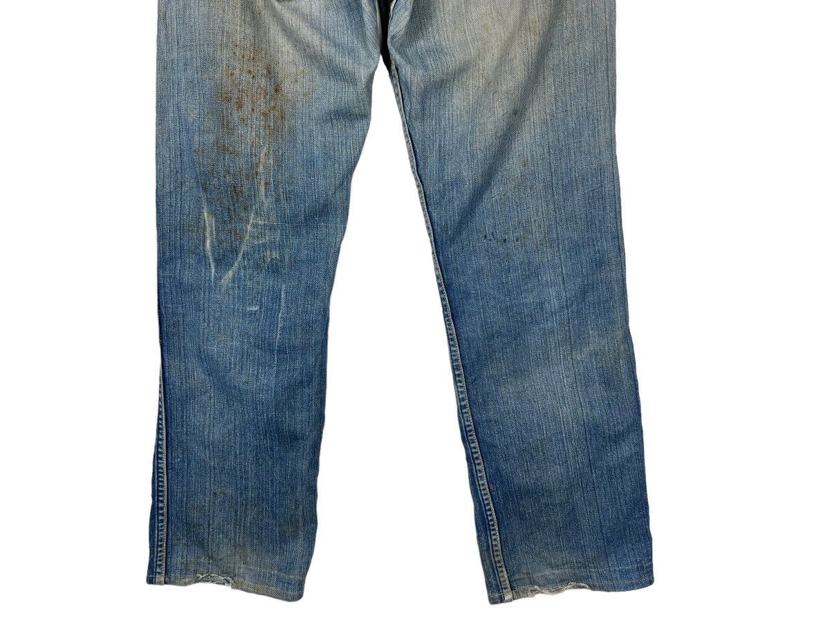 Vintage 🔥 1960s VINTAGE WRANGLER BLUE BELL DYED DISTRESSED DENIM Size US 31 - 10 Thumbnail