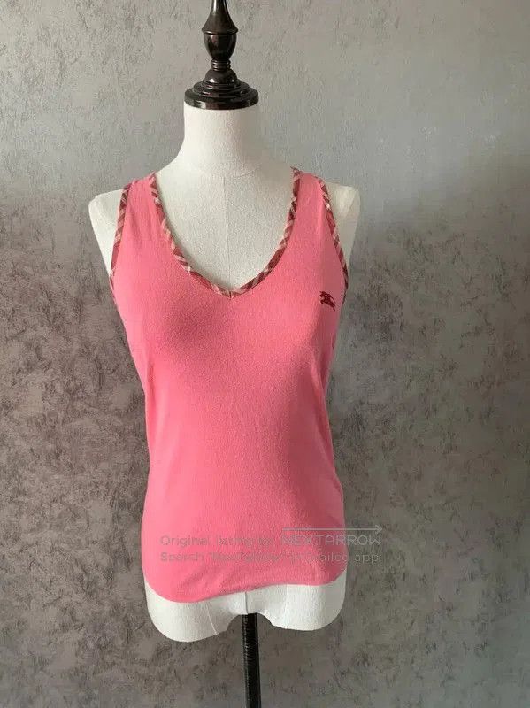 MR & MRS ITALY Burberry Pink Sleeveless Cotton Long T-Shirt. Size M / US 6-8 / IT 42-44 - 4 Thumbnail