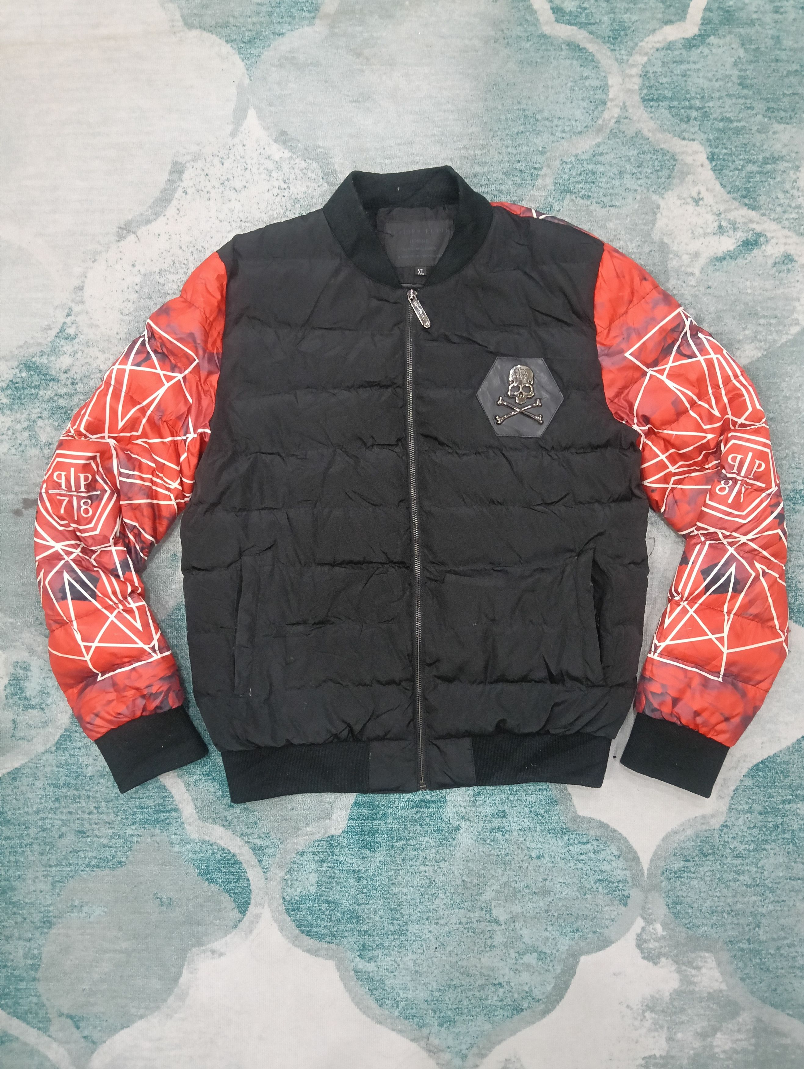 Designer × Japanese Brand Huishang Inspired Philipp Plein Skull Puffer Jacket Size US XL / EU 56 / 4 - 2 Thumbnail