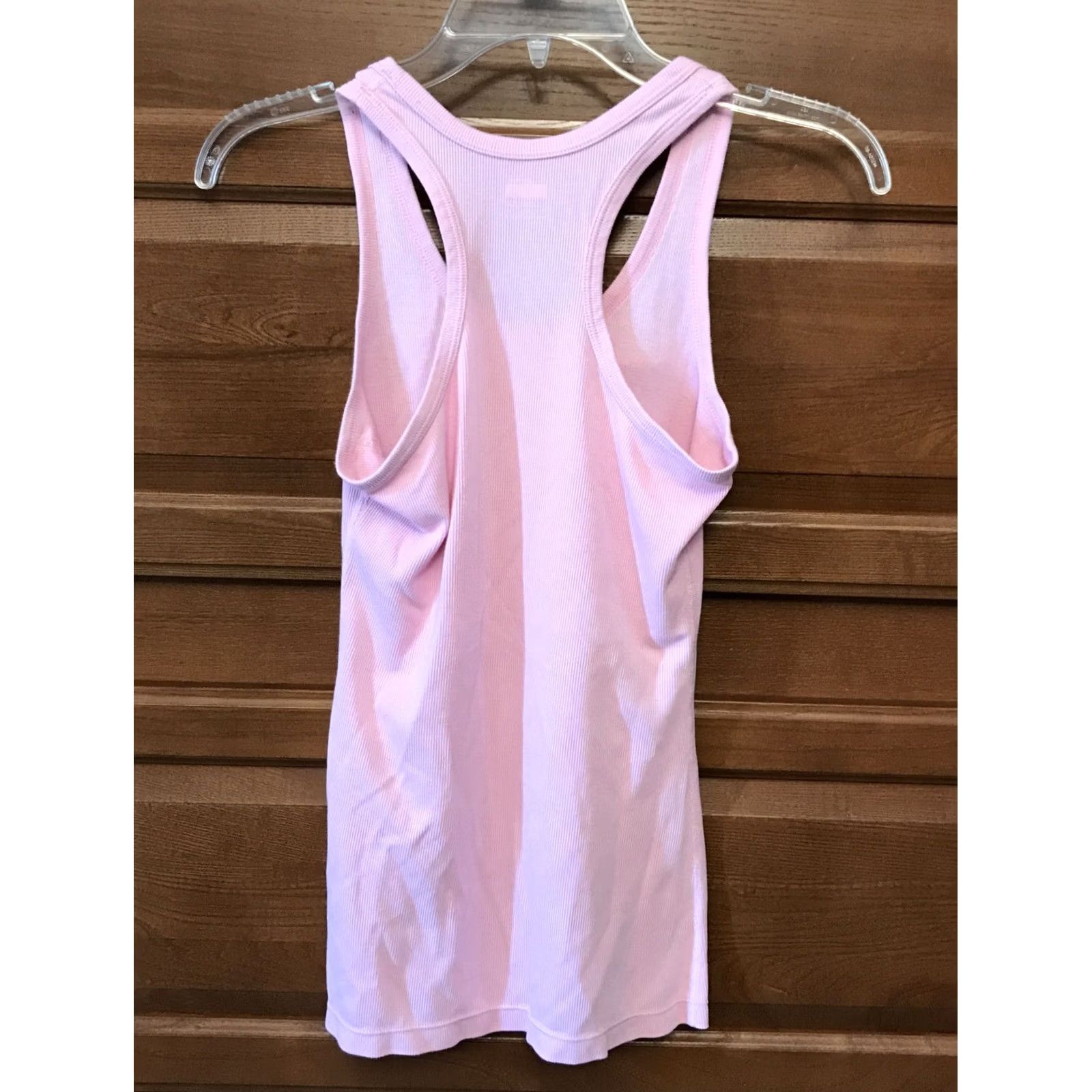 Nike Nike Dri-Fit Racerback Logo Tank Top Womens Small Pink Shirt Activewear Pullover Sleeveless Scoop Neck Stretch 14" Pit 24" Length Logo Size S / US 4 / IT 40 - 2 Thumbnail