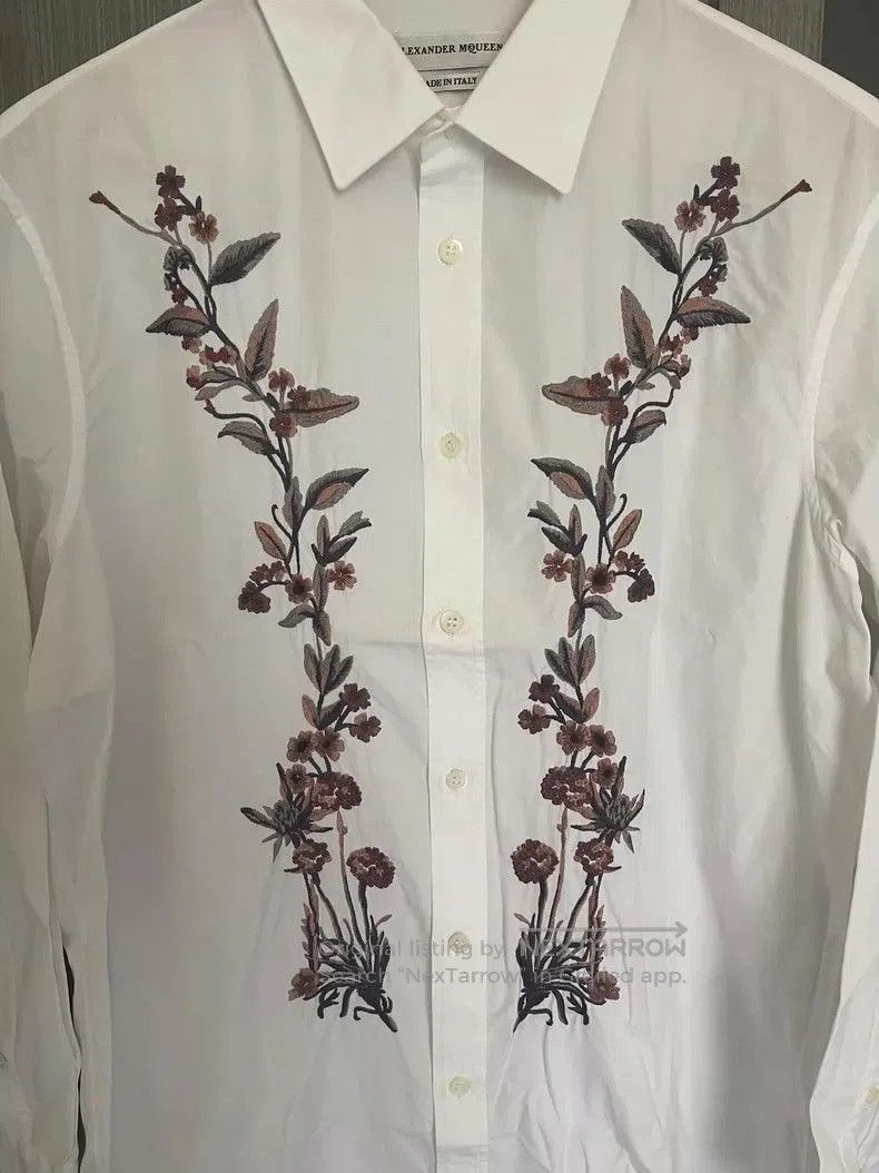 Alexander McQueen Alexander McQueen Floral Long Sleeve Shirt. Size US M / EU 48-50 / 2 - 3 Thumbnail