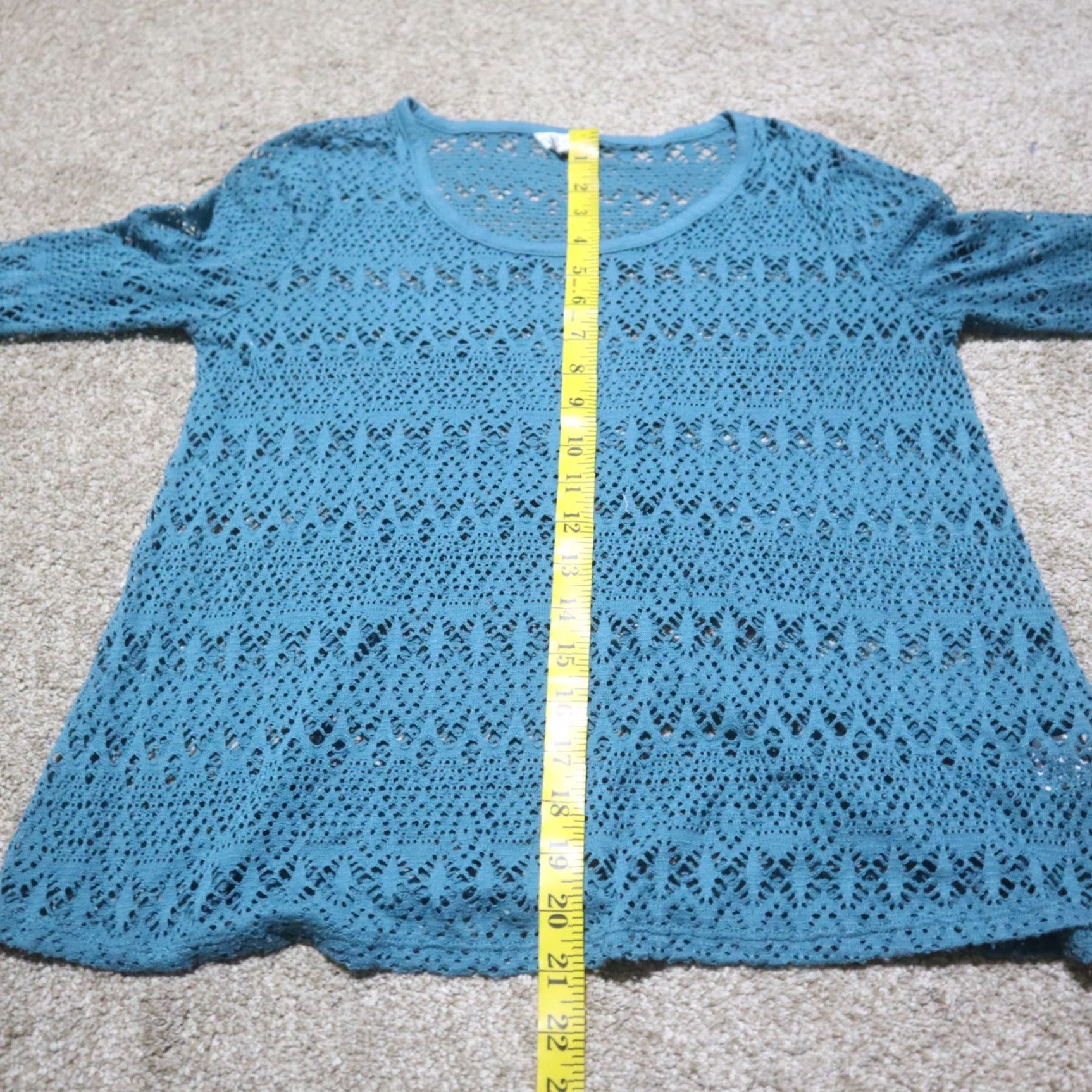 Vintage Aéropostale Lace Shirt Green Adult S Womens Small Turquoise Blue/Green Cover Size S / US 4 / IT 40 - 7 Thumbnail