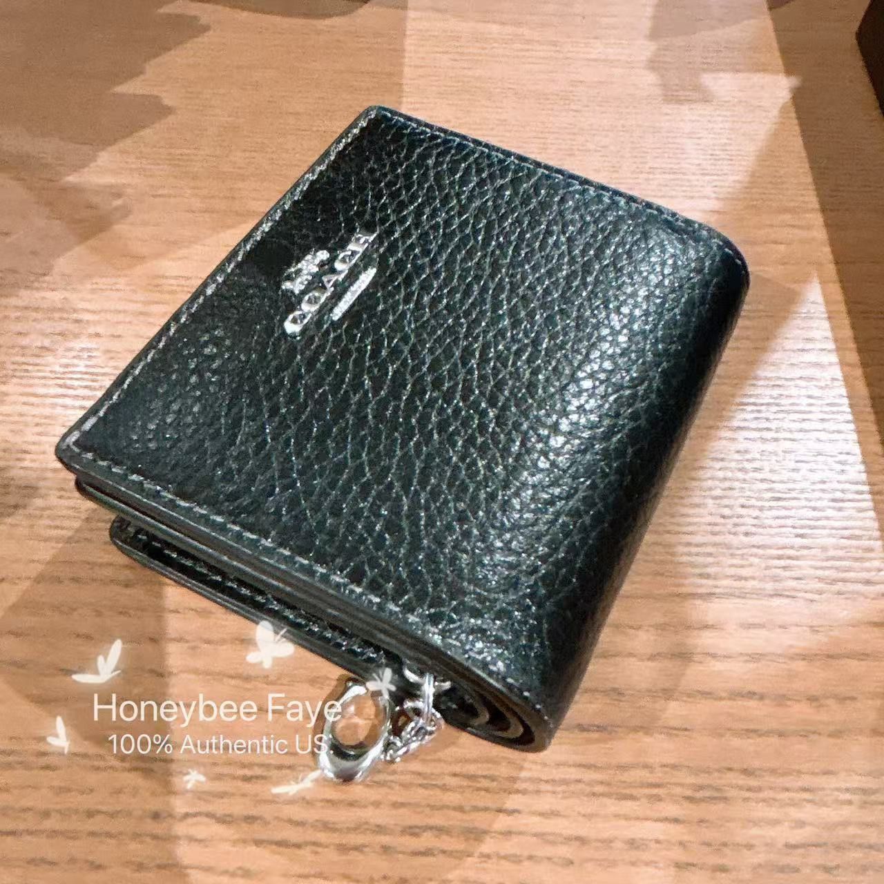Coach Snap Wallet Silver/Black CBO77 Size ONE SIZE - 4 Thumbnail