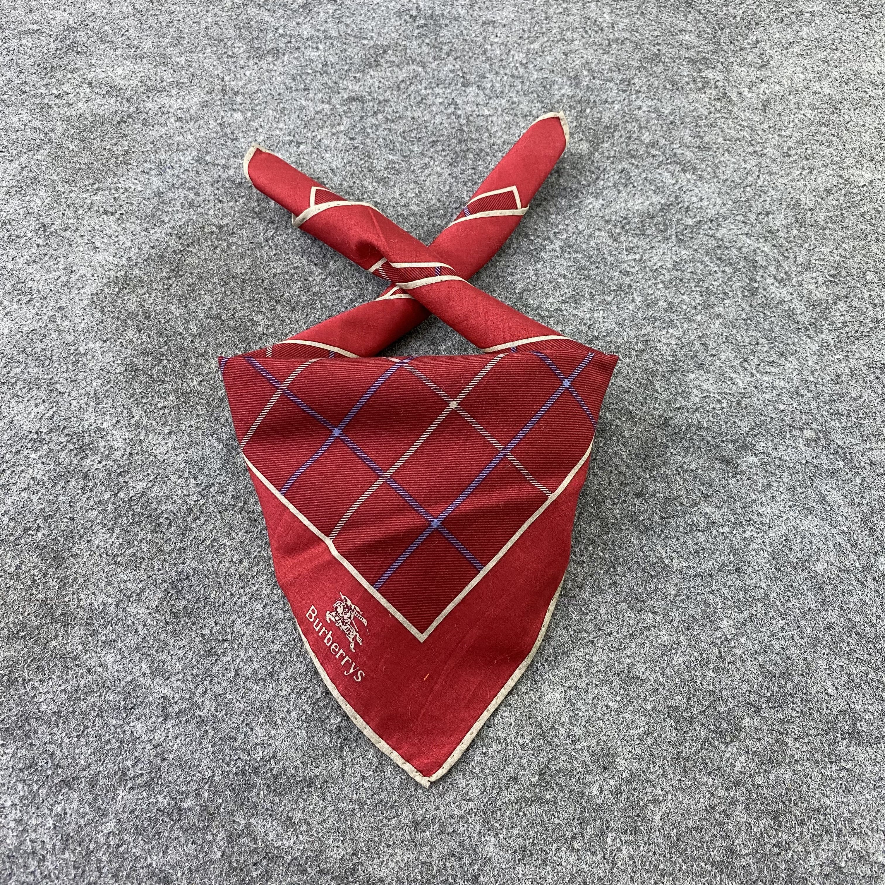 Burberry × Vintage Burberry Handkerchief / Bandana / Neckerchief-B1012 Size ONE SIZE - 2 Thumbnail