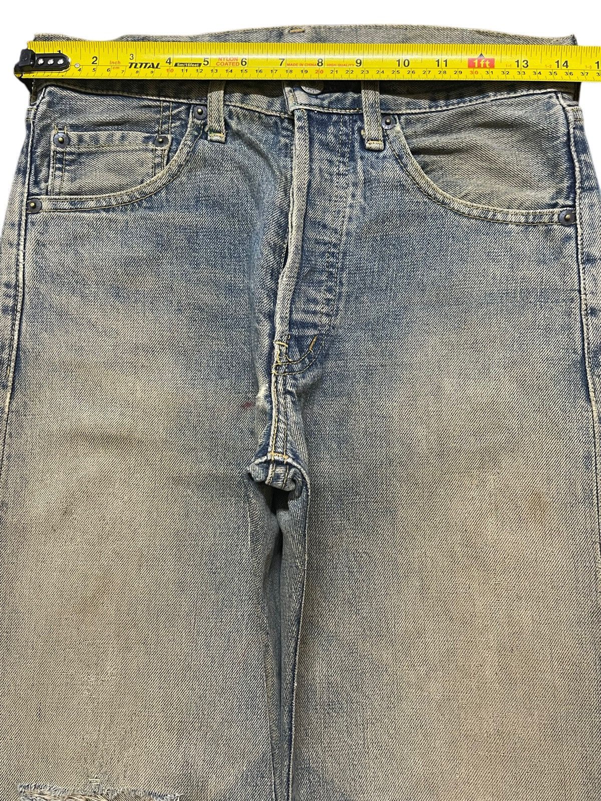 Levi's Vintage 80s Levis 503B Selvedge E Mud Wash Distressed Loose Size US 28 / EU 44 - 16 Thumbnail