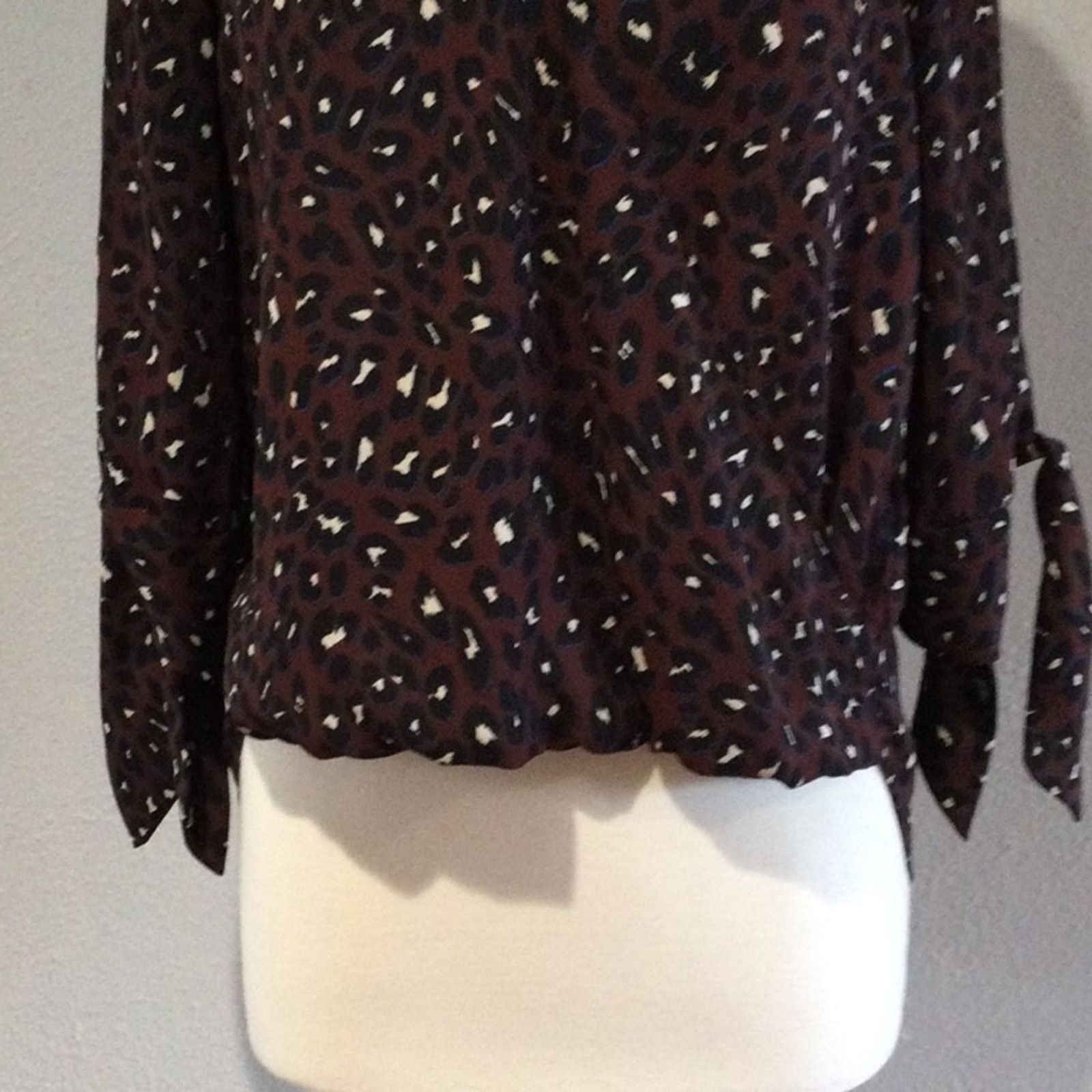Other West Kei Multicolor Faux Wrap Tie Sleeve Blouse S Size S / US 4 / IT 40 - 3 Thumbnail