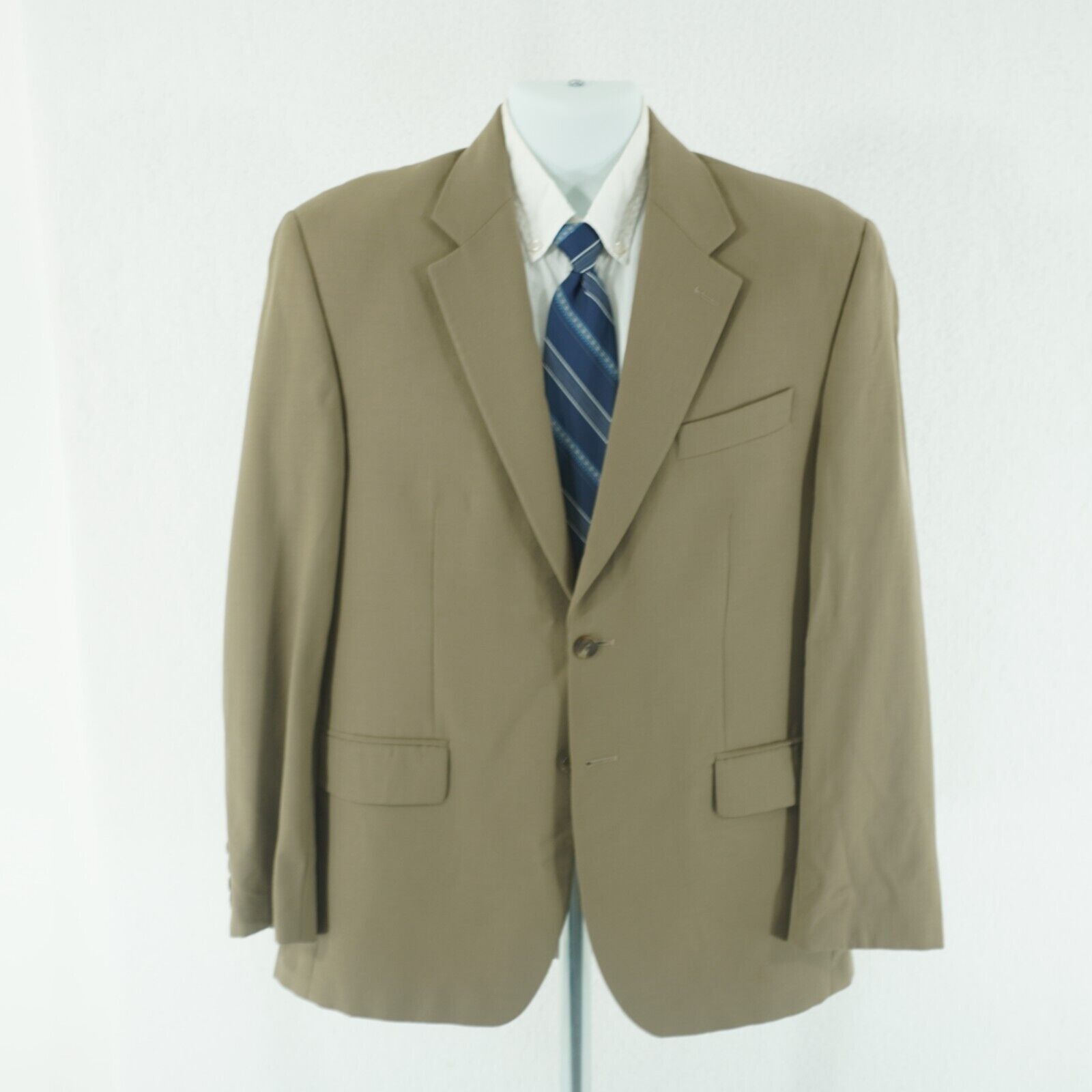 Ralph Lauren Chaps Ralph Lauren Wool Tan 2 Button Blazer 40R Suit Jacket Size 40R - 4 Thumbnail