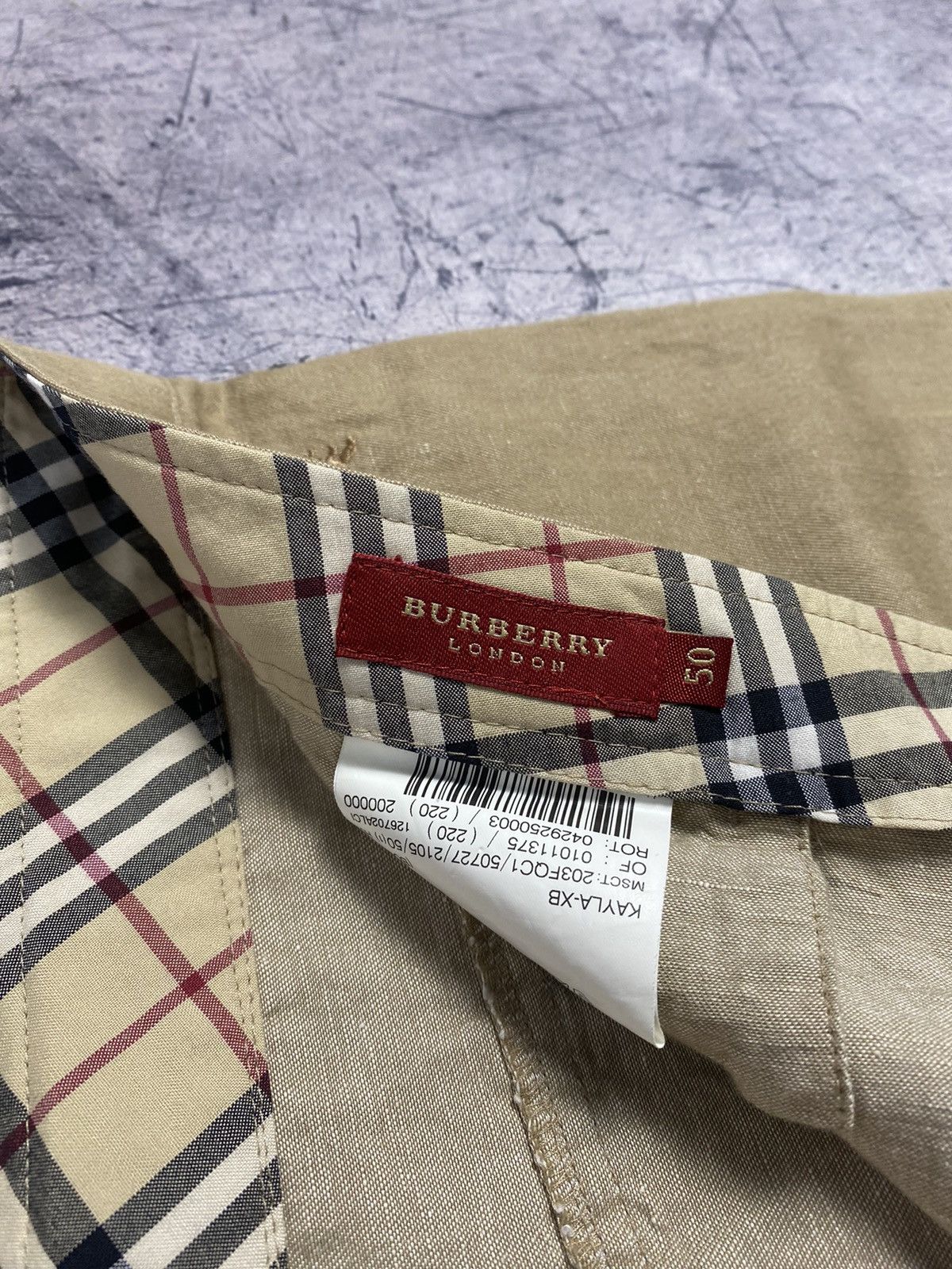 Burberry × Vintage Vintage 90s Burberry Nova Check Pants Size 38" / US 16 / IT 52 - 9 Thumbnail