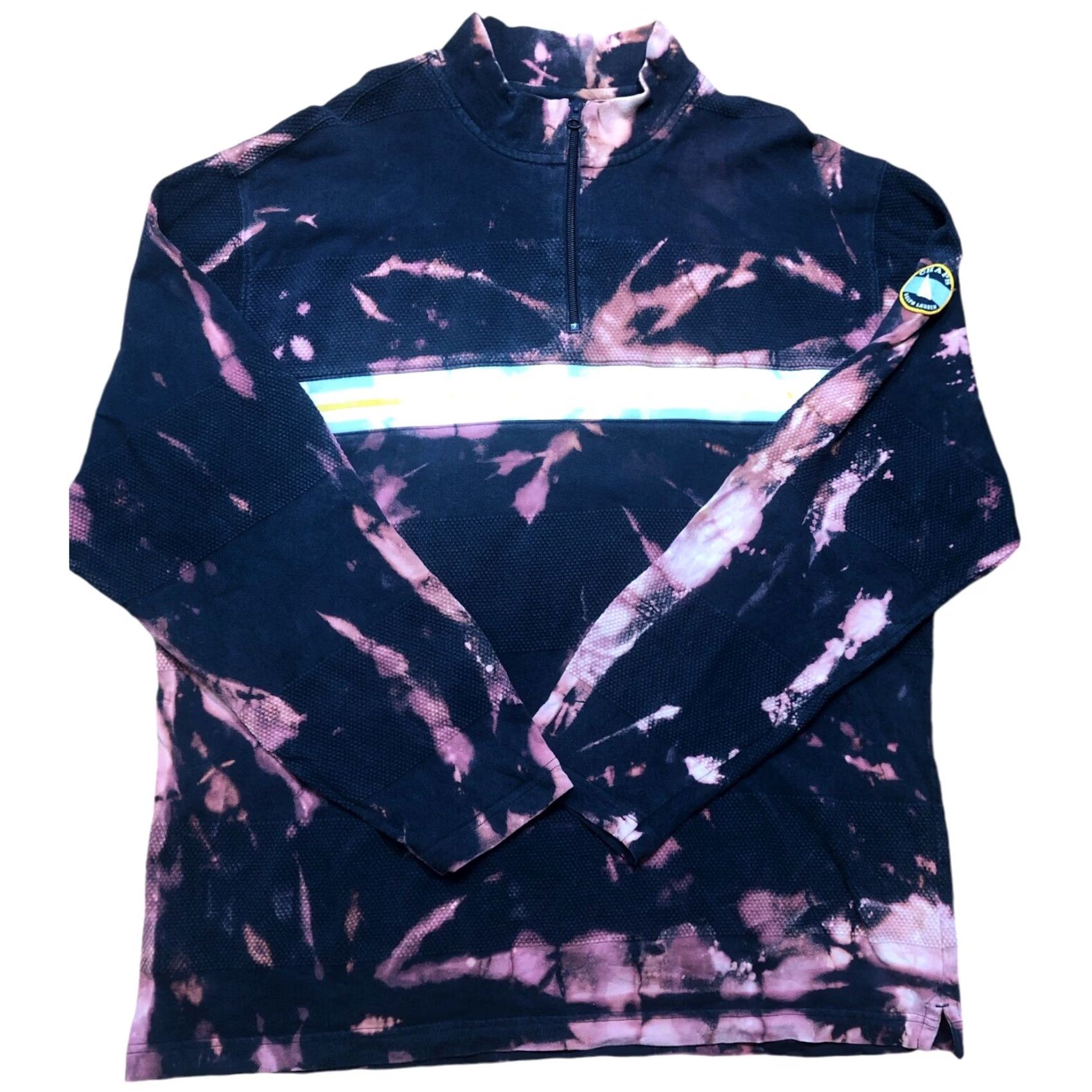 Polo Ralph Lauren VINTAGE Polo Ralph Lauren Blue Tie Dye Acid Wash 1/4 Zip Pullover Sweatshirt Mens XL 90s Size US XL / EU 56 / 4 - 2 Thumbnail