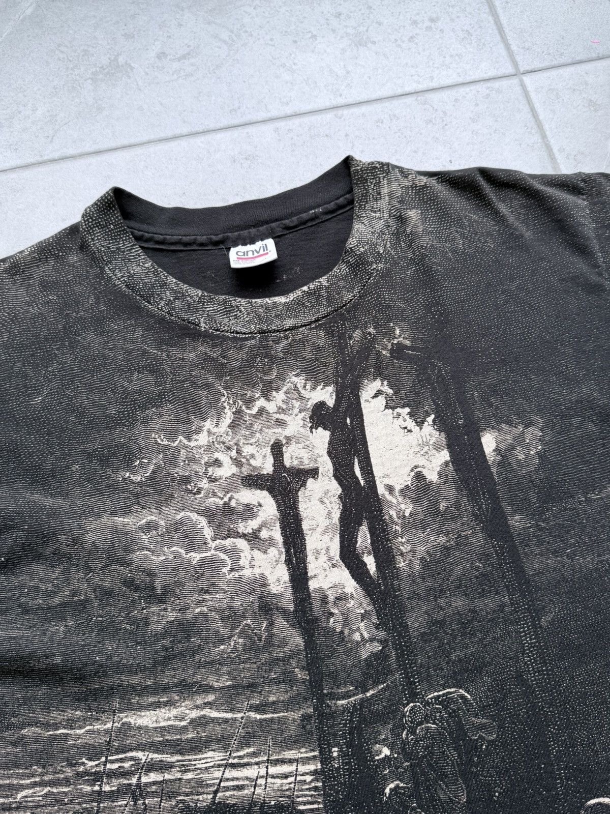 Vintage Vintage 90s Gustave Dore Jesus AOP Art T-Shirt Tee Size US L / EU 52-54 / 3 - 4 Thumbnail