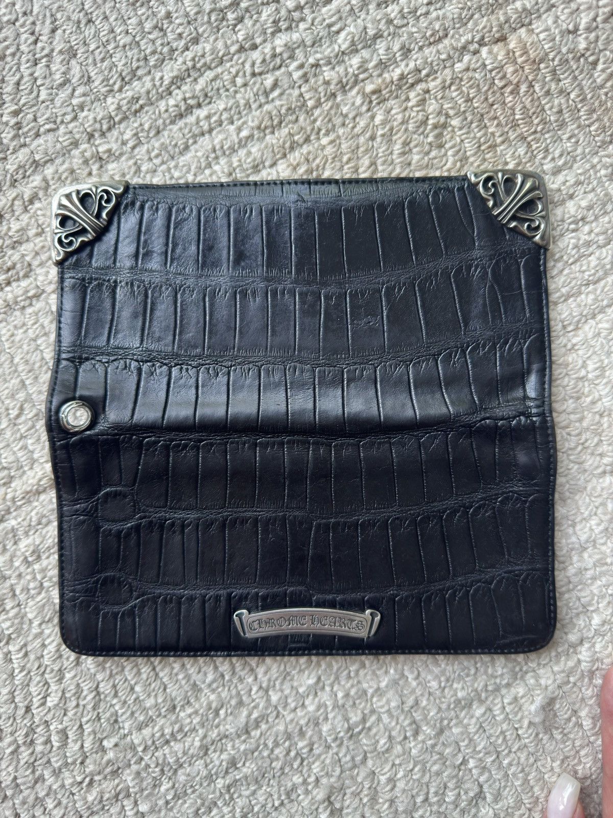 Chrome Hearts CHROME HEARTS Black Alligator Leather Wallet Size ONE SIZE - 3 Thumbnail