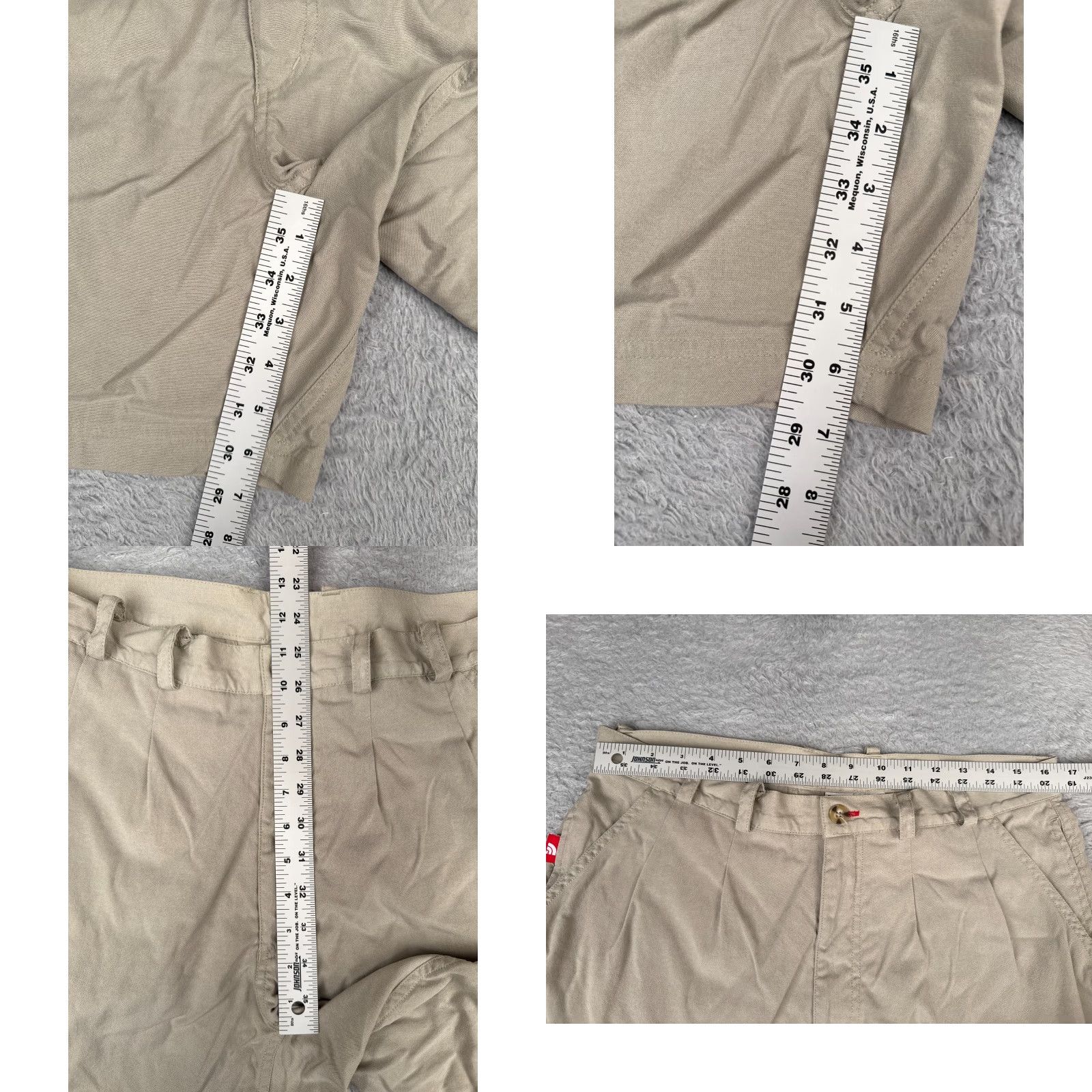 The North Face VINTAGE The North Face Shorts Men 34 Beige 100% Nylon Zip Pocket Pleated Hike 7" Size US 34 / EU 50 - 8 Thumbnail
