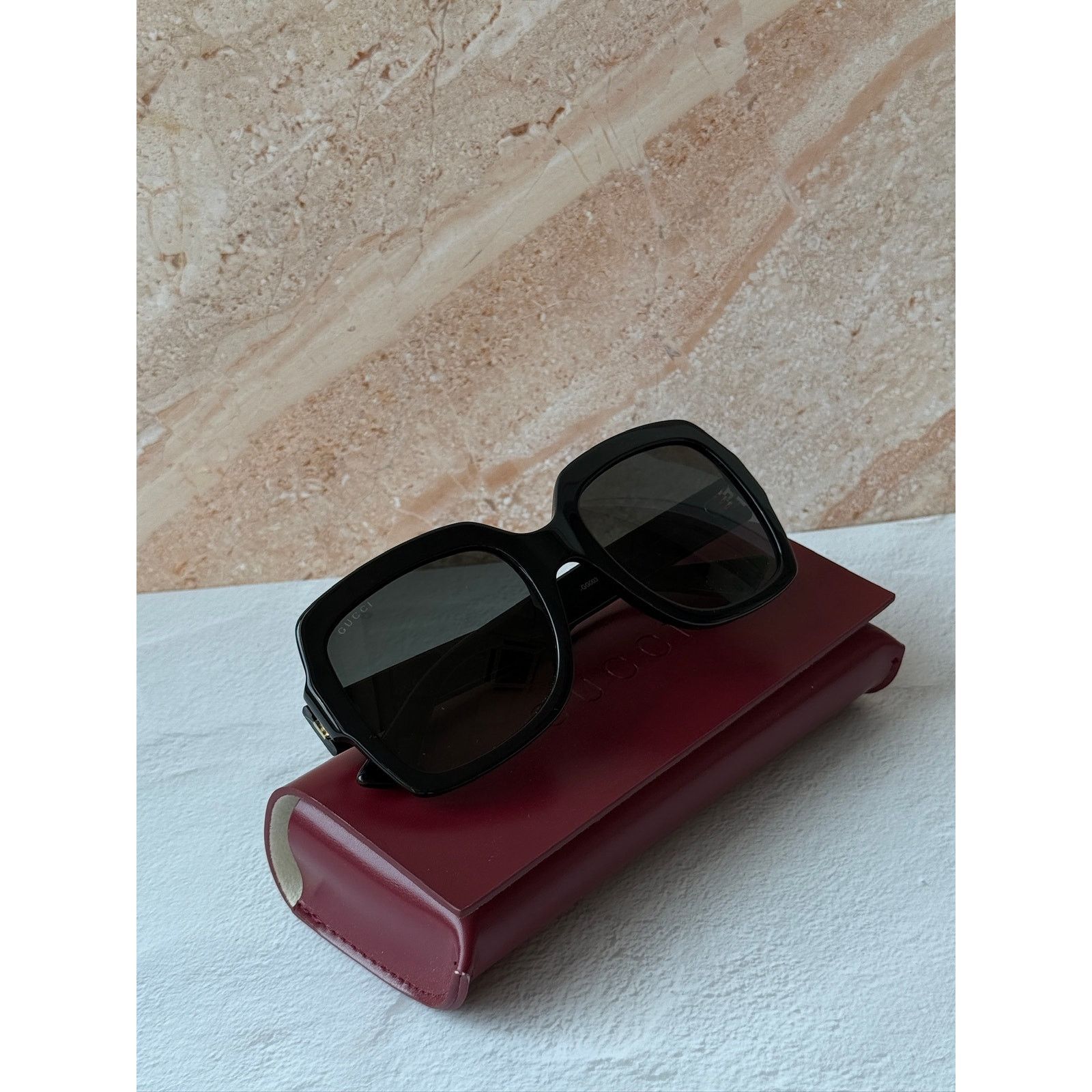 Gucci NEW Gucci GG0036S Black Square Sunglasses Size ONE SIZE - 5 Thumbnail