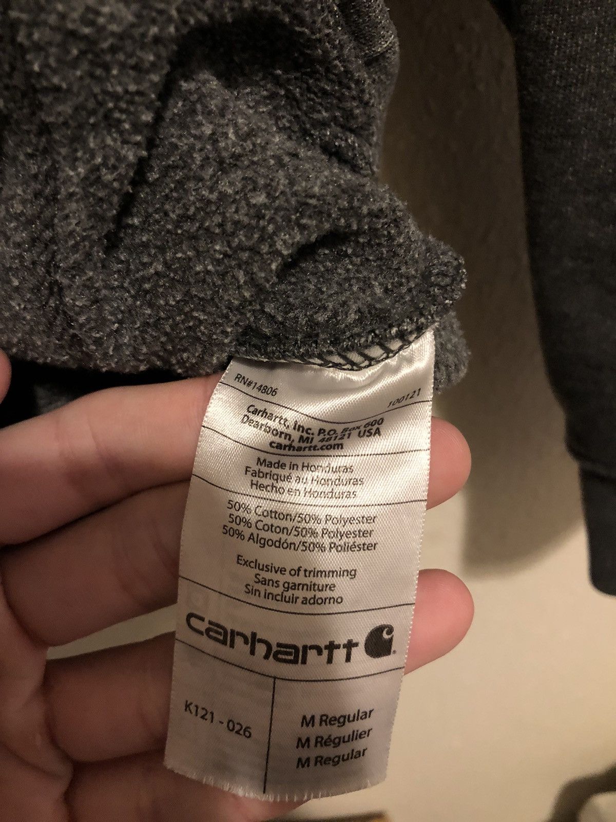 Carhartt × Vintage Grey Carhartt Hoodie Faded K121 Original Fit WorkWear Size US M / EU 48-50 / 2 - 4 Thumbnail