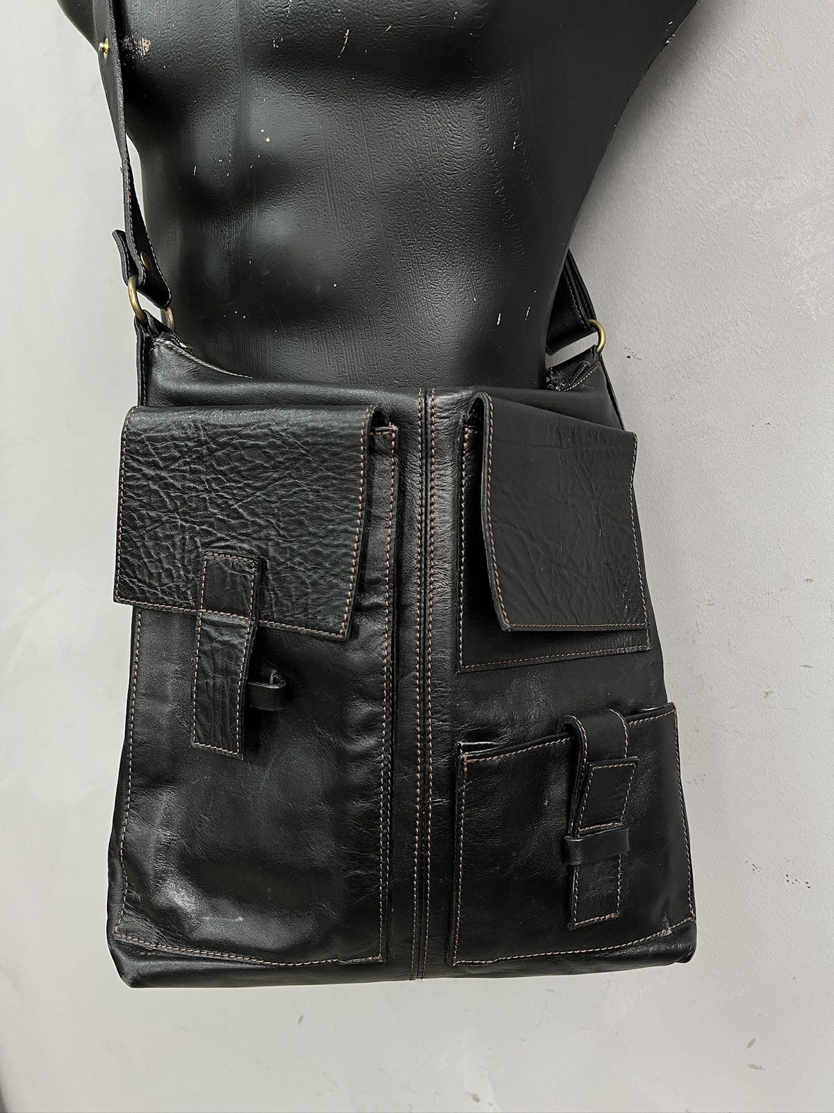 KMRii Kmrii style leather Multipocket shoulder bag y2k hype Size ONE SIZE - 2 Thumbnail