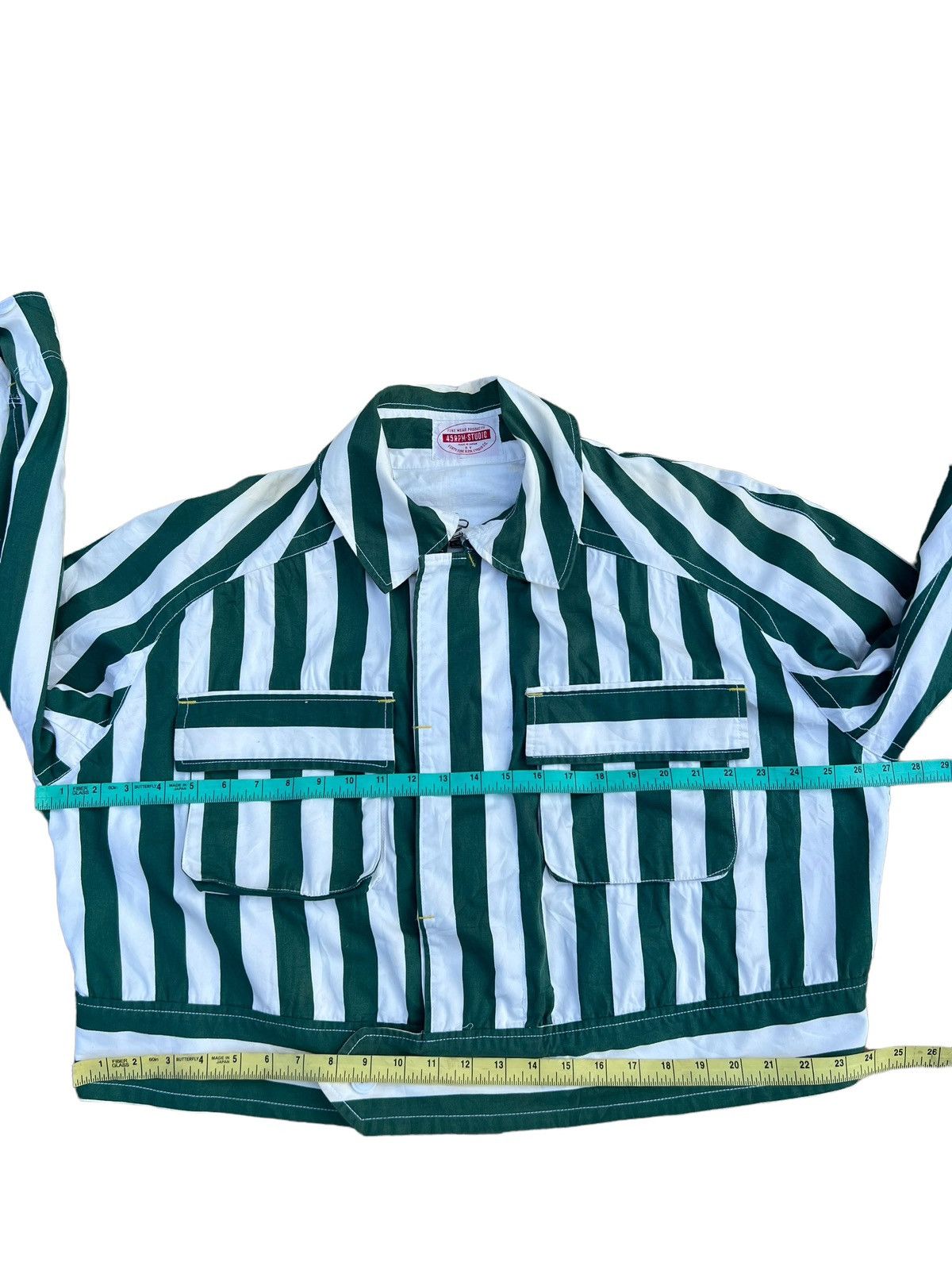 45rpm Vintage 90s 45rpm Japan Border Striped Cropped Jacket Size US XL / EU 56 / 4 - 3 Thumbnail