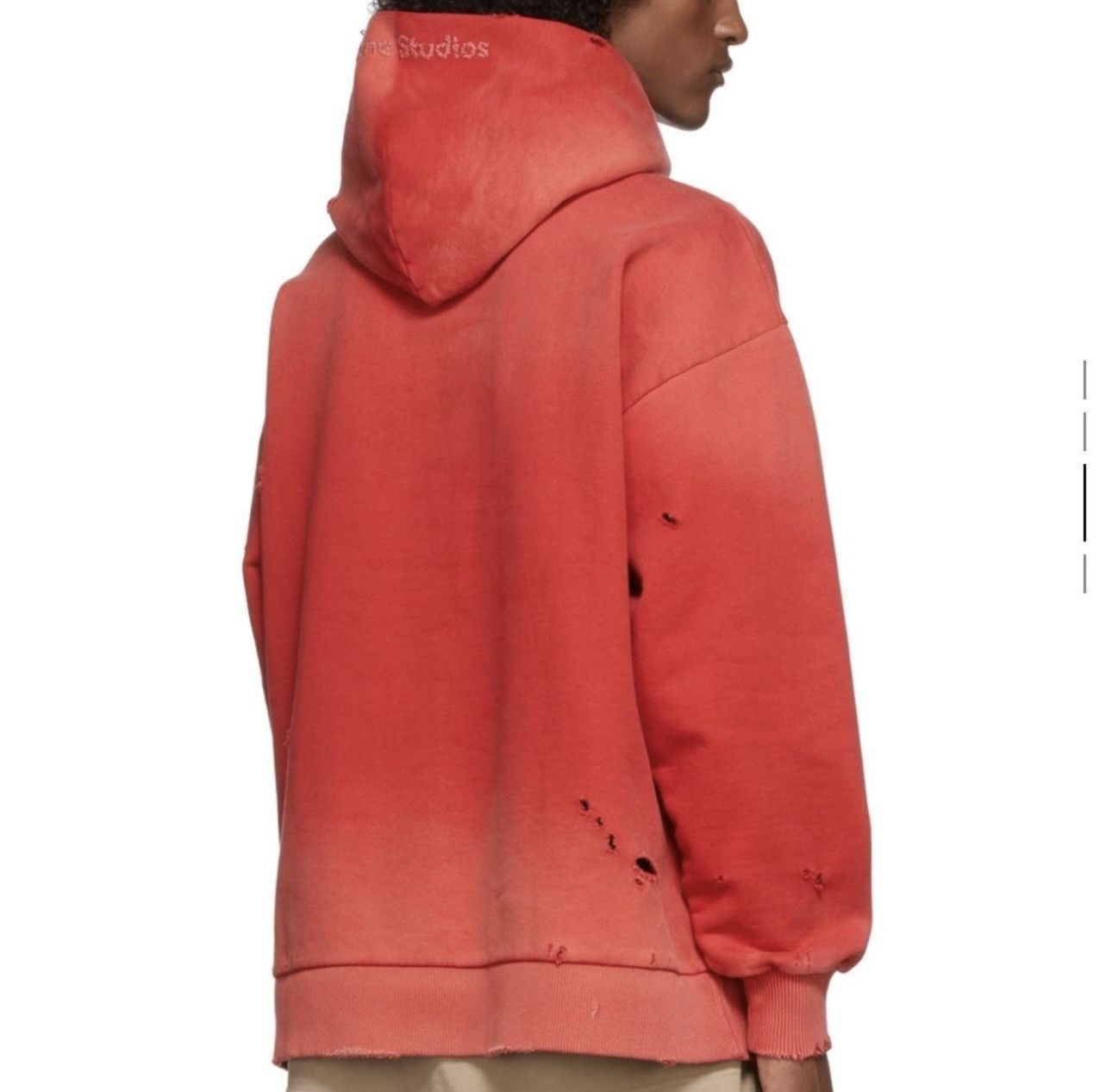 Acne Studios Red Acne studios distressed hoodie Size US M / EU 48-50 / 2 - 2 Thumbnail
