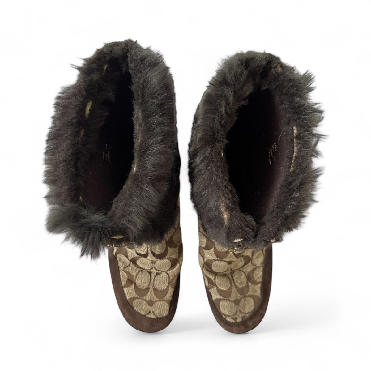 Coach Vintage Coach Y2K monogram Fur boots Size US 9.5 / IT 39.5 - 4 Thumbnail