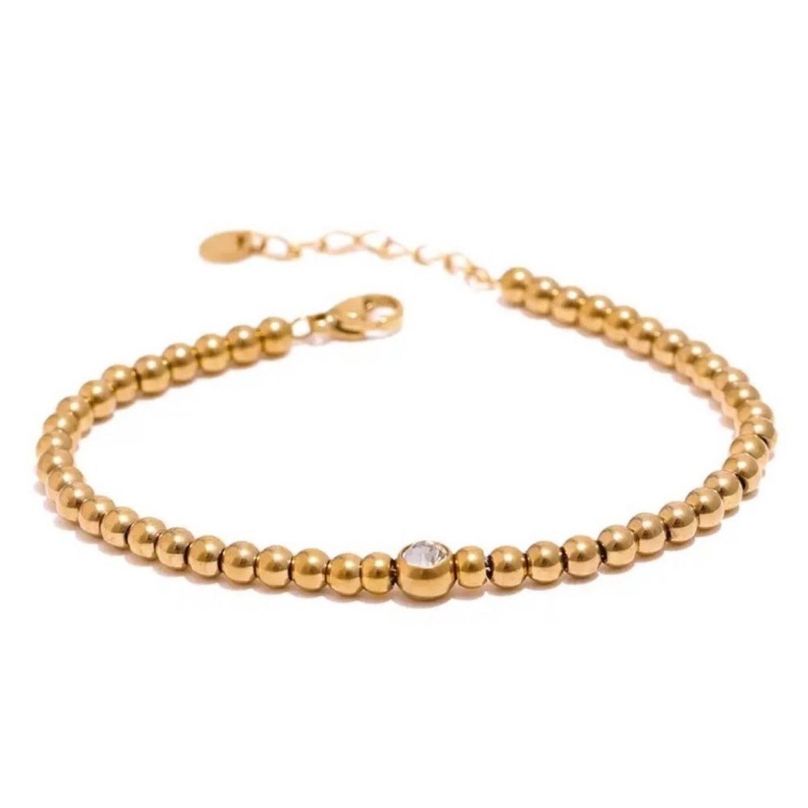 Other 18K Gold Plated Beaded Bangle Size ONE SIZE - 1 Thumbnail