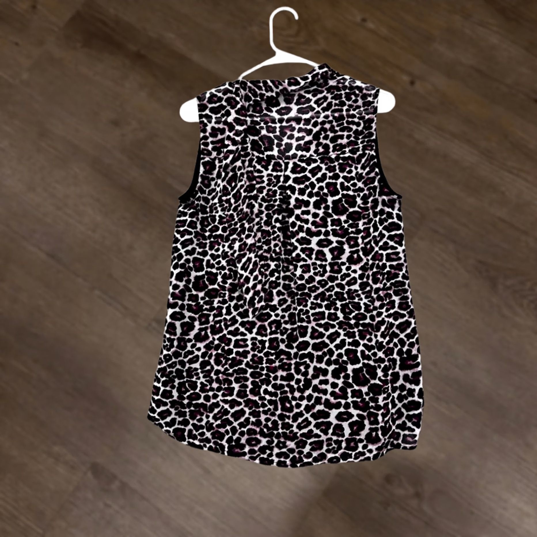 Vintage VINTAGE Pleione Shirt Womens Small Black Leopard Print Sleeveless Blouse Tops Ladies Size S / US 4 / IT 40 - 1 Thumbnail