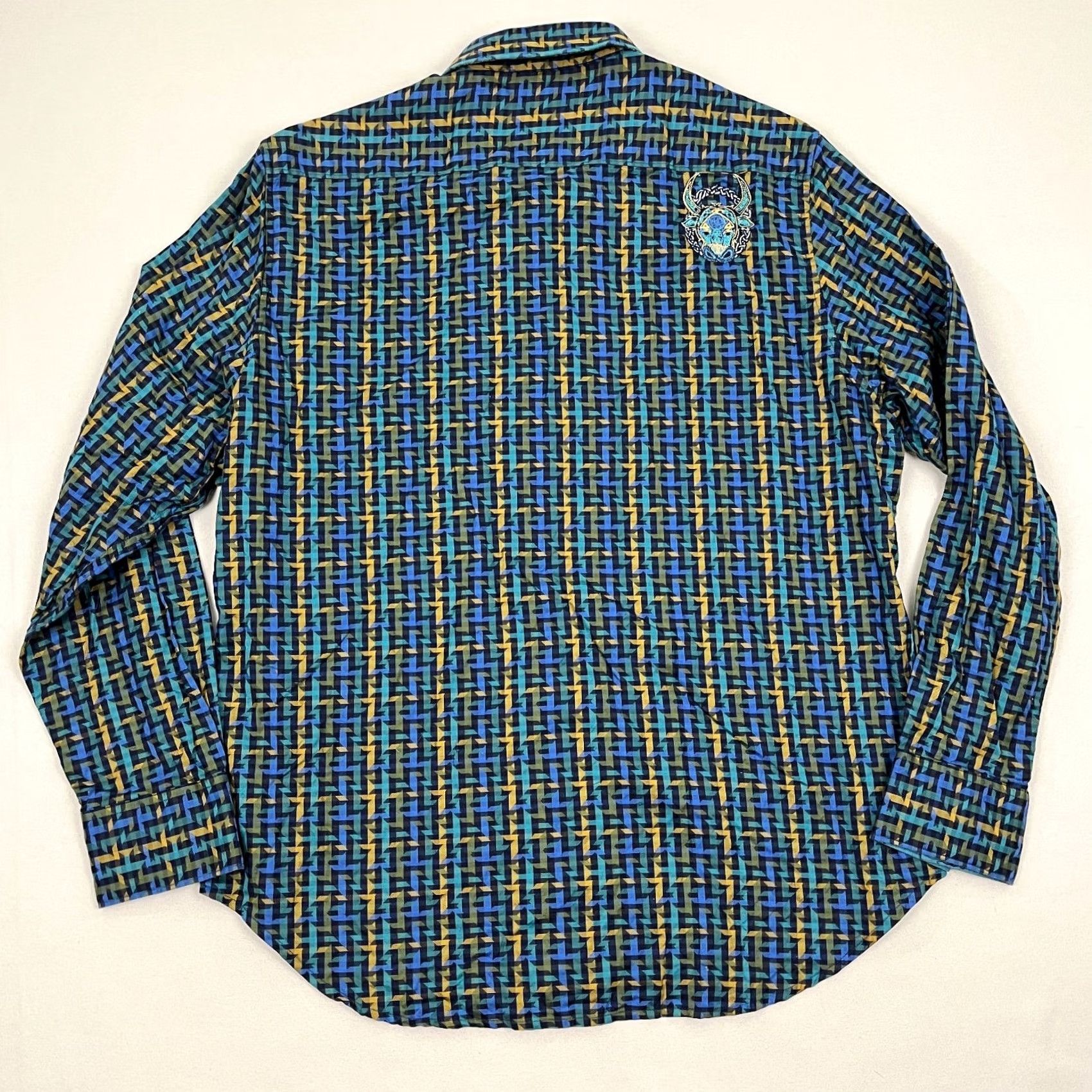 Robert Graham VINTAGE Robert Graham Shirt Mens XL Geometric Melrose Abbey Button Up Bull Logo Preppy Size US XL / EU 56 / 4 - 3 Thumbnail