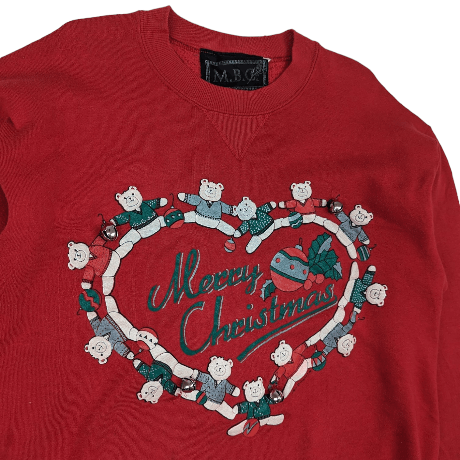 Russell Athletic Vintage 90's MBC Russell Merry Christmas Love Jumper Size US L / EU 52-54 / 3 - 5 Thumbnail