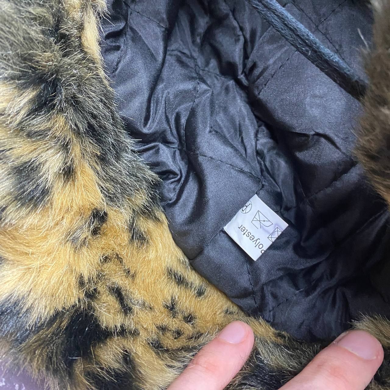 Japanese Brand Ushanka Trapper Hat Furry Mohair Fuzzy Fur Hat Y2K Leopard Size ONE SIZE - 8 Thumbnail